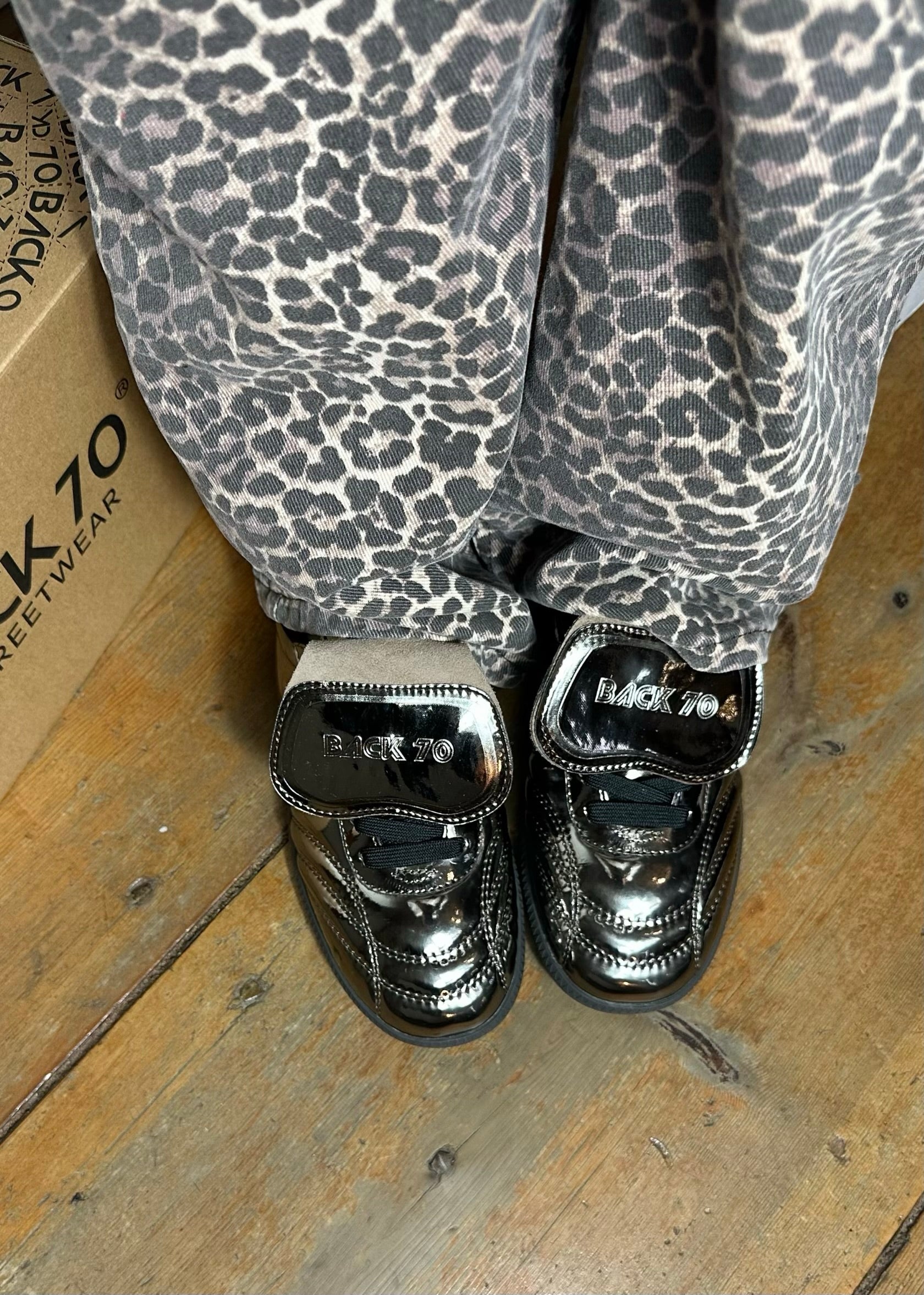 Baskets Back70 Fluffy Metallic Gun - L'adresse Corte