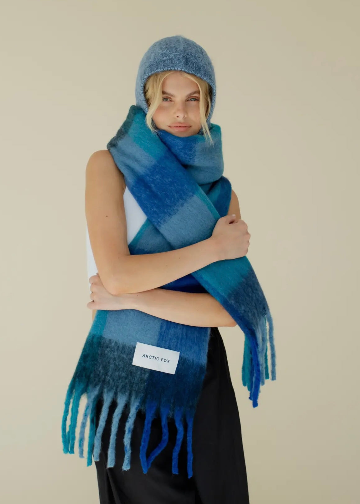 Écharpe Arctic Fox & Co - Blue check Arctic Fox and Co