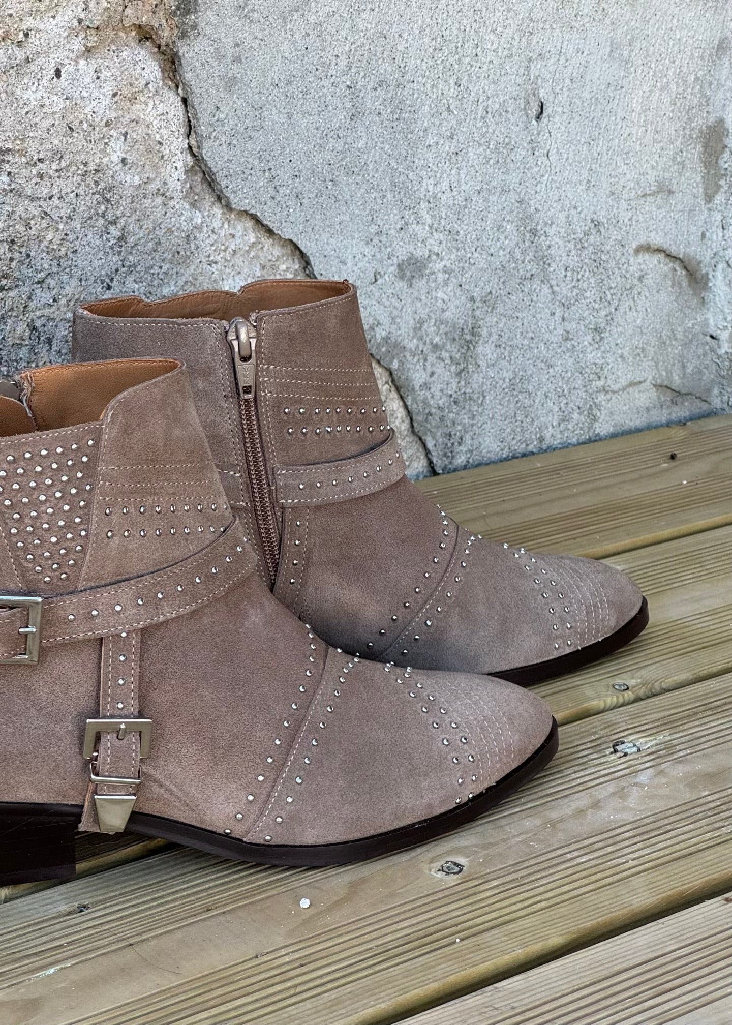 Bottines santiag Toral Shane Taupe - L'adresse Corte