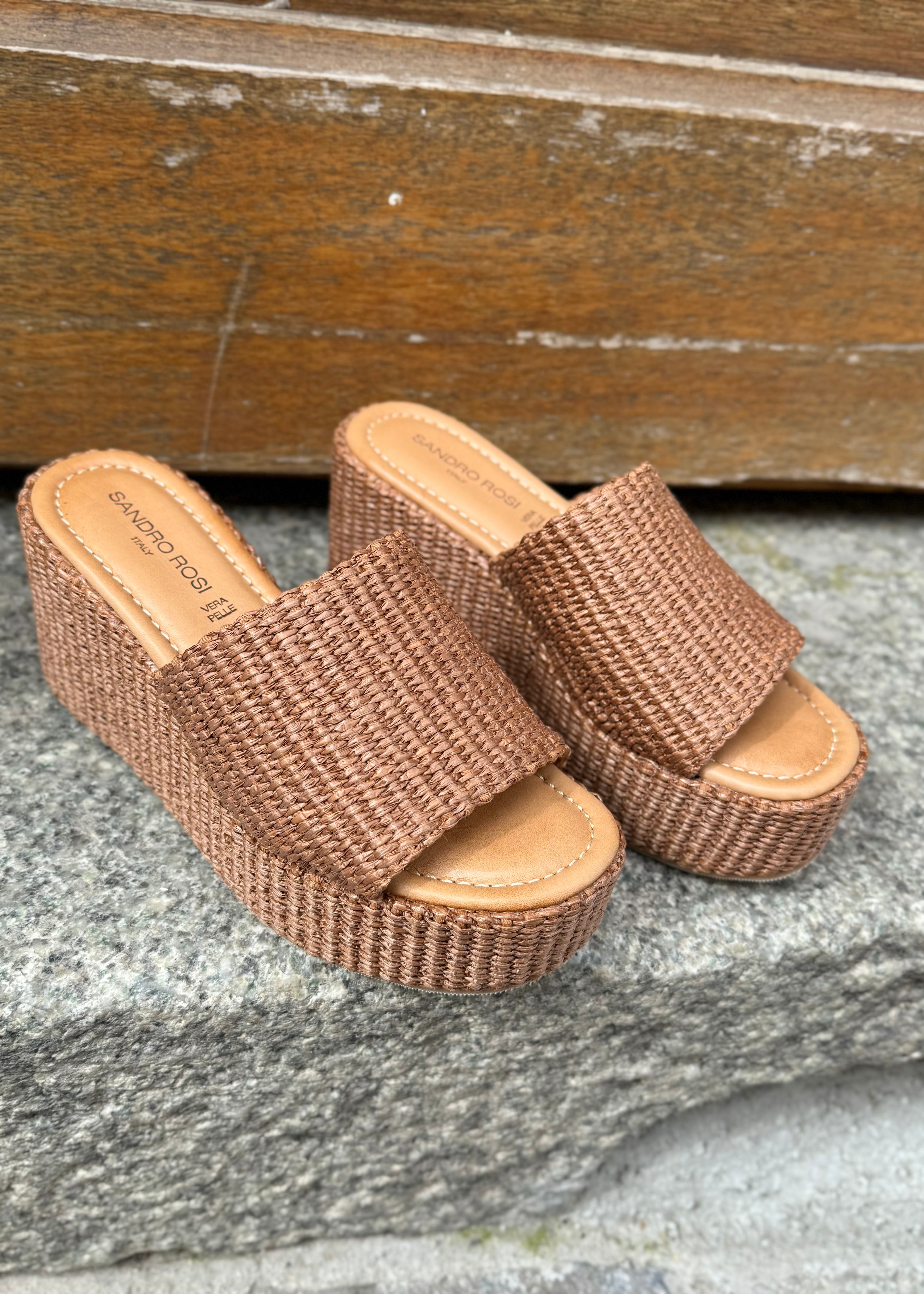 Mules compensées Sandro Rosi Moka - L'adresse Corte