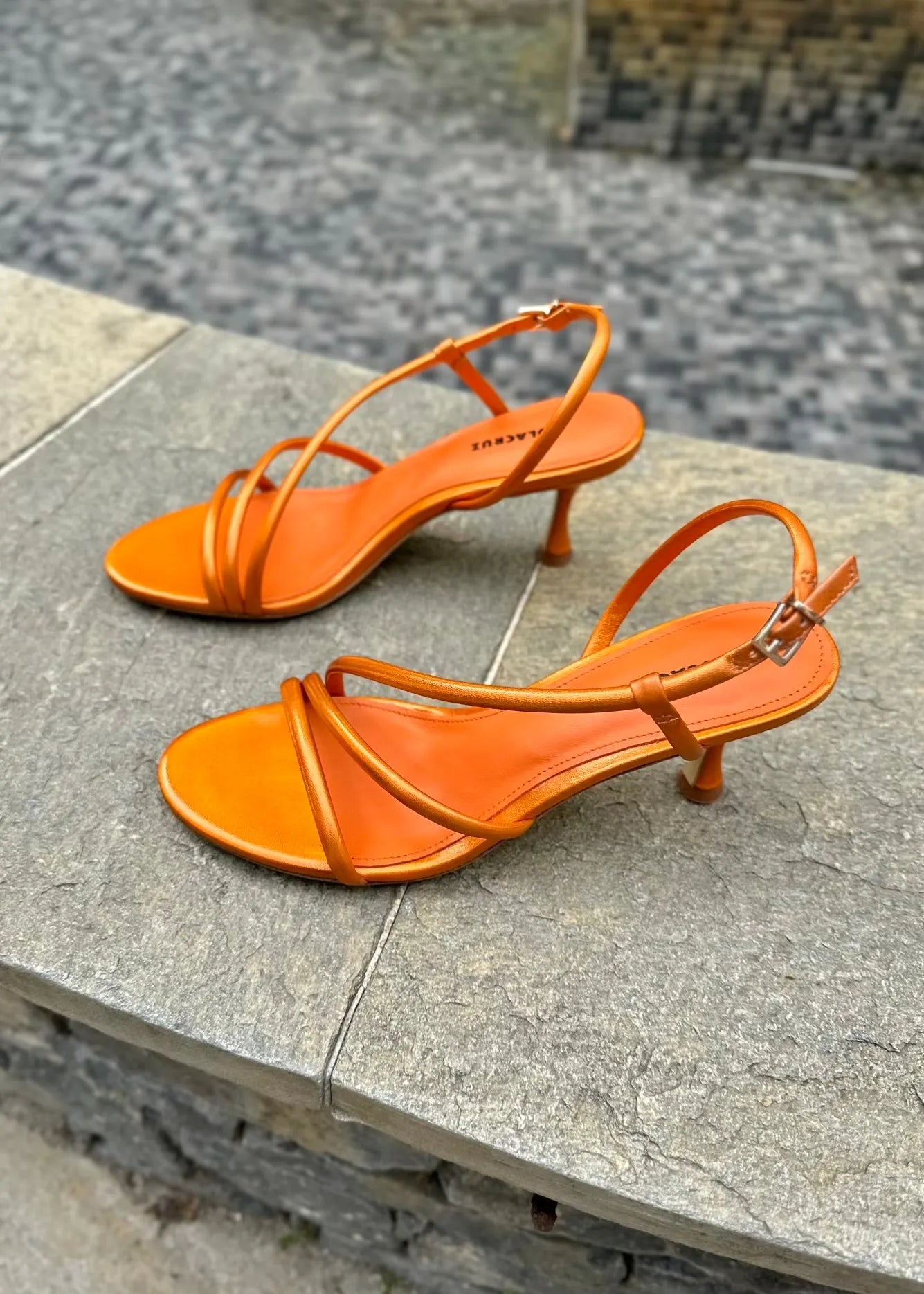 Sandales à talons Lola Cruz Seren Orange - L'adresse Corte