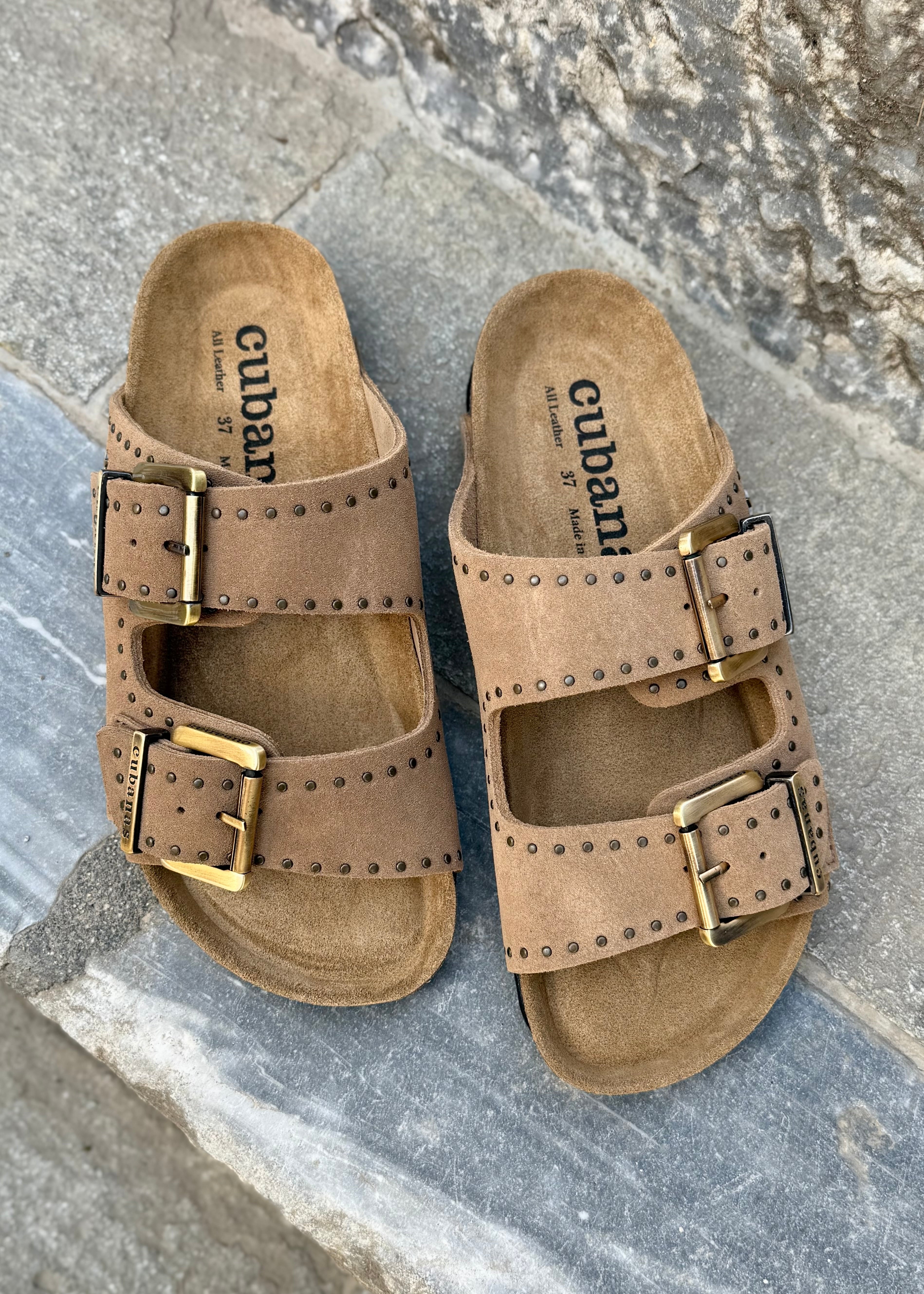 Sandales Cubanas Amalia Beige studs Cubanas