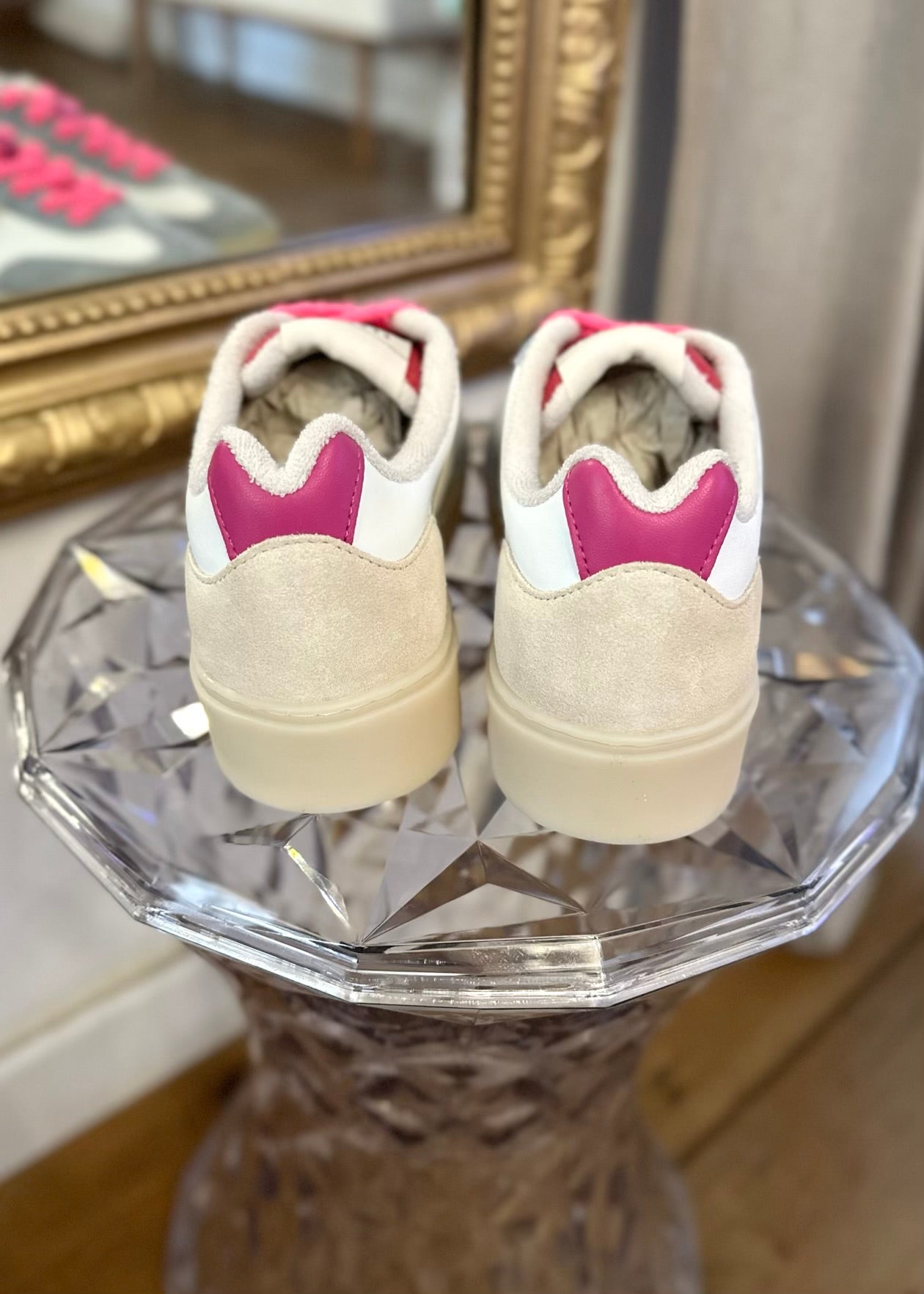 Baskets Serafini Court 06 Denim/pink - L'adresse Corte