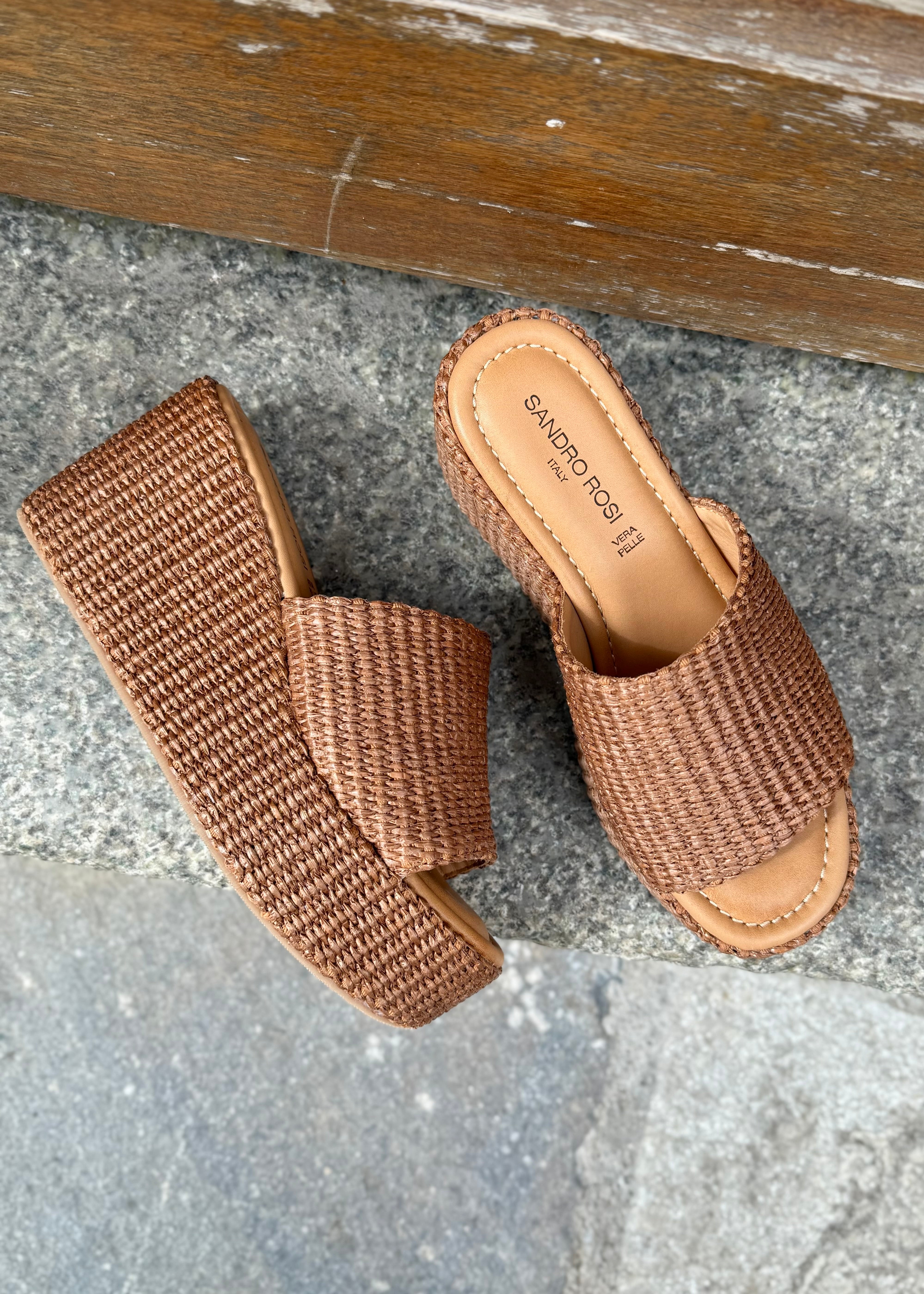 Mules compensées Sandro Rosi Moka - L'adresse Corte