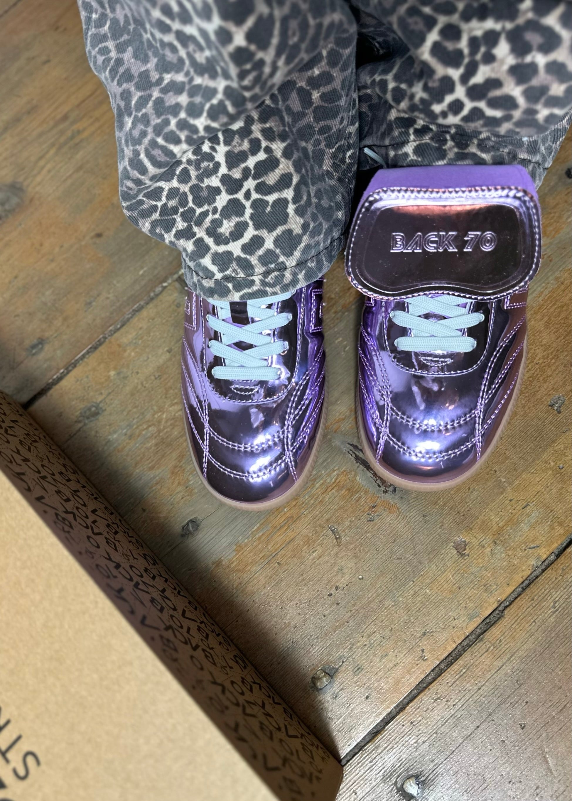 Baskets Back70 Fluffy Metallic purple - L'adresse Corte
