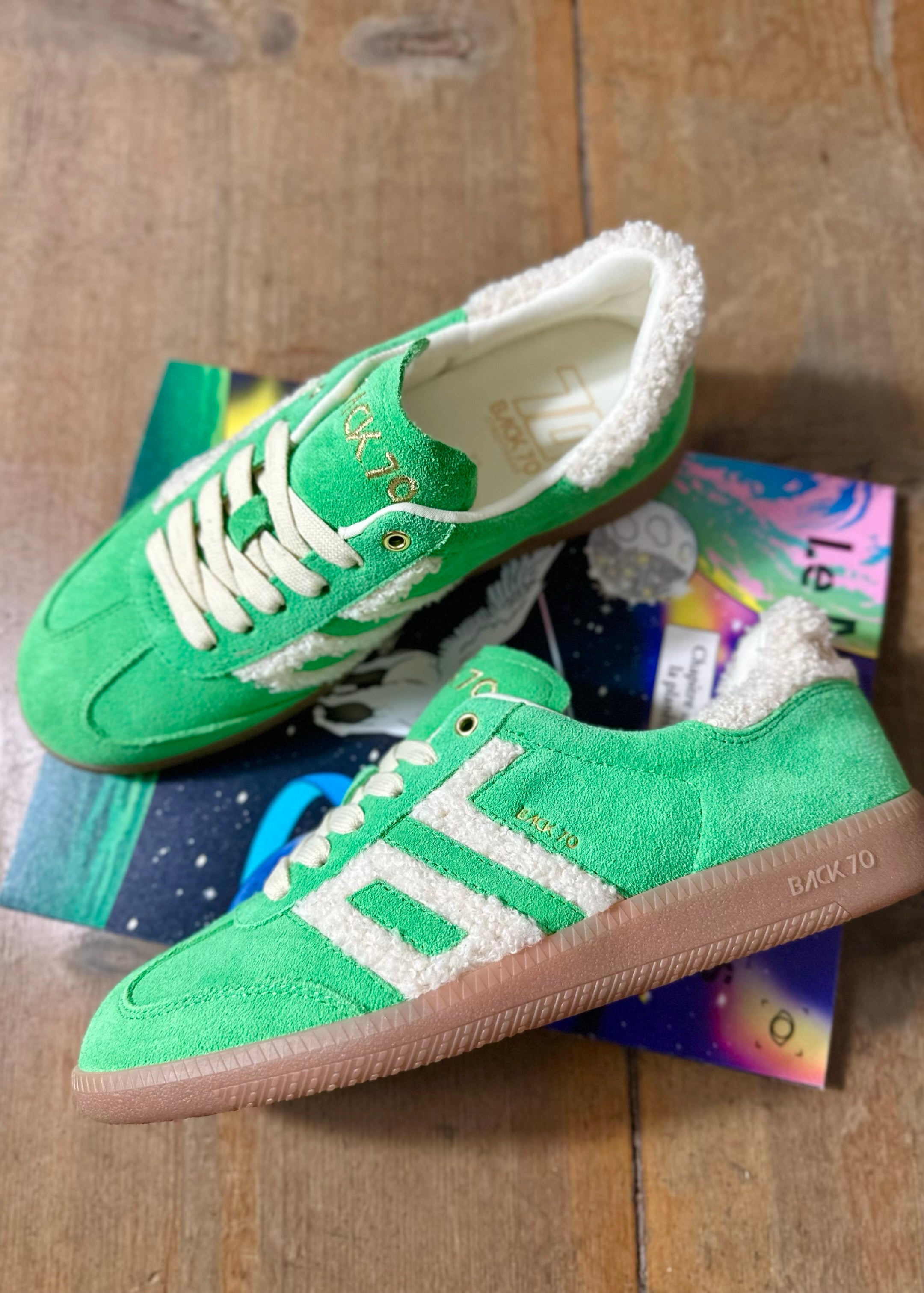 Baskets Back70 Cloud Fur/Suède Menta - L'adresse Corte