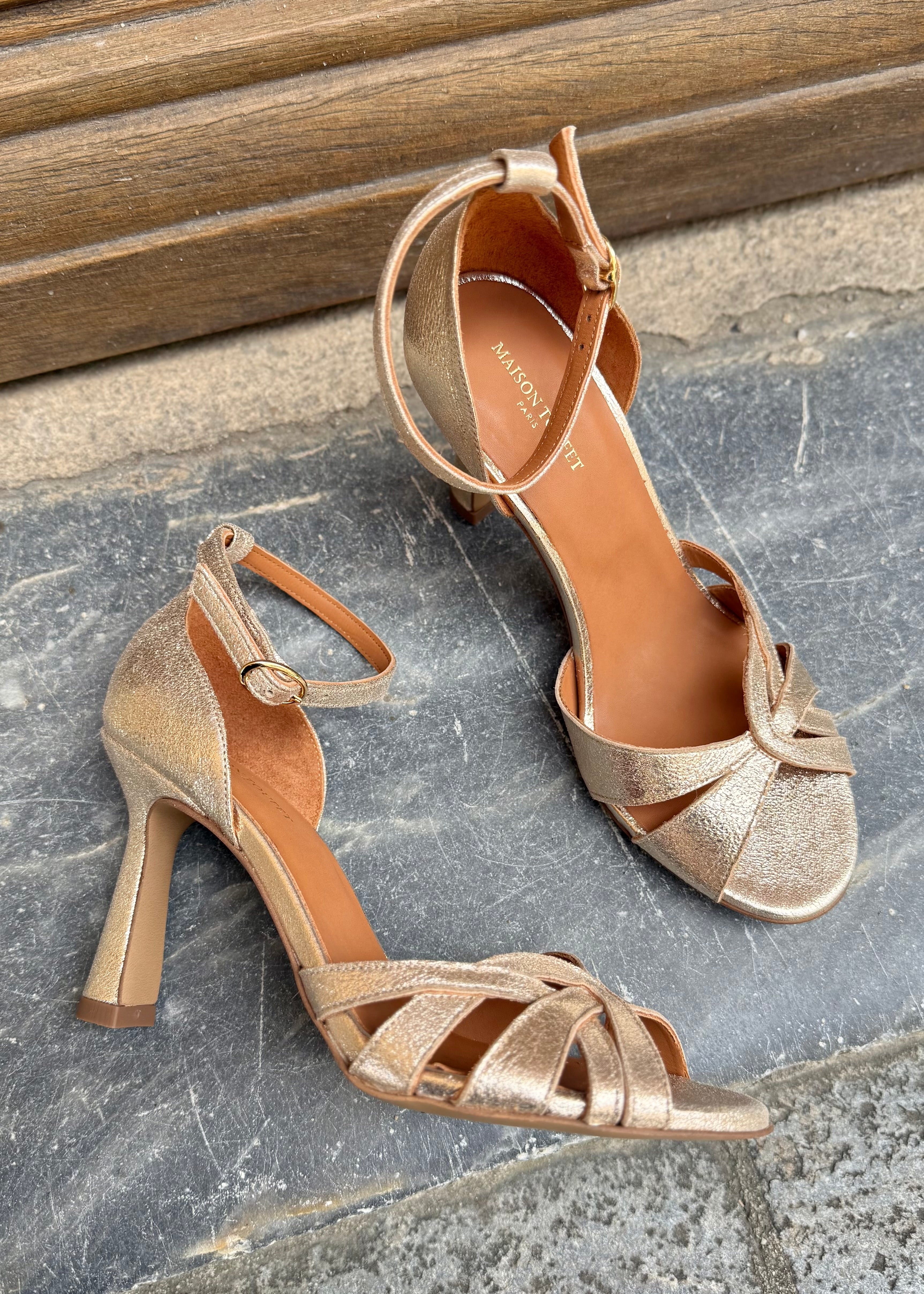 Sandales Maison Toufet Aria irisé Champagne Maison Toufet