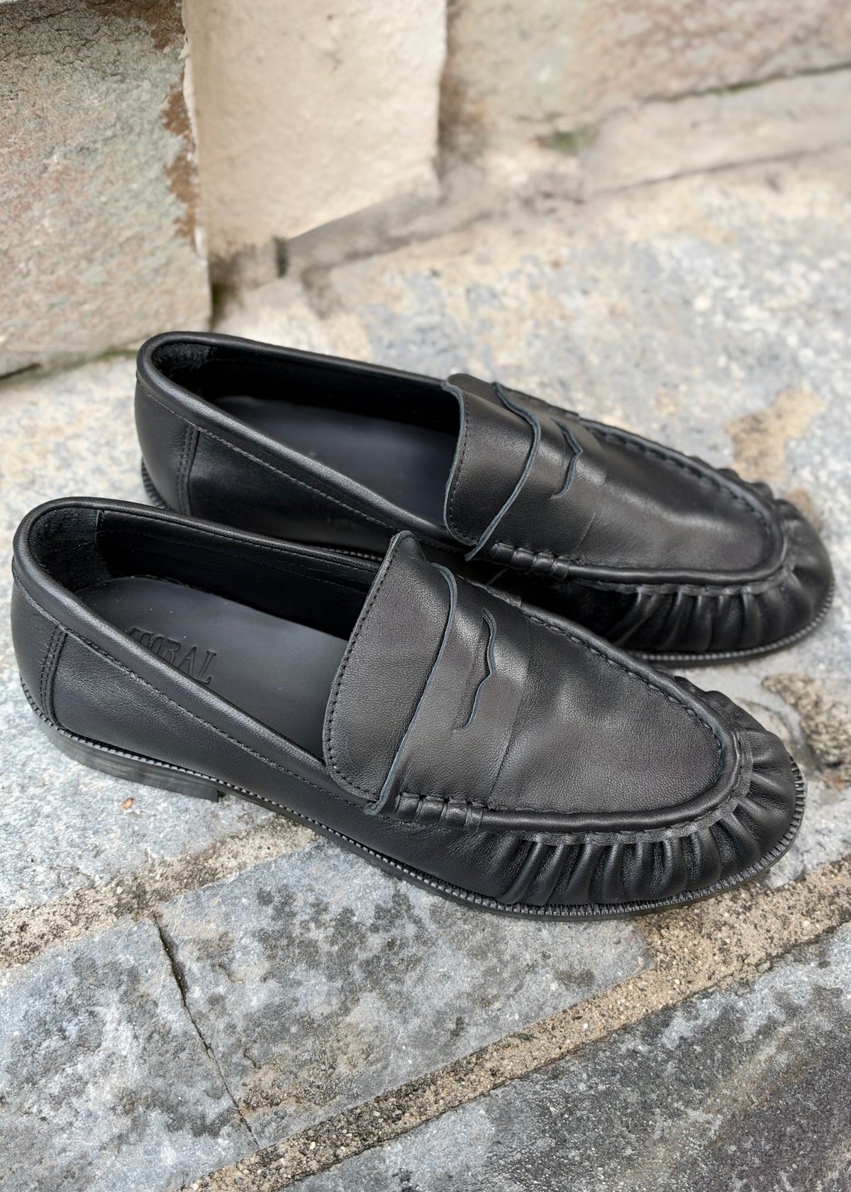 Mocassins Toral Blake cuir noir - L'adresse Corte