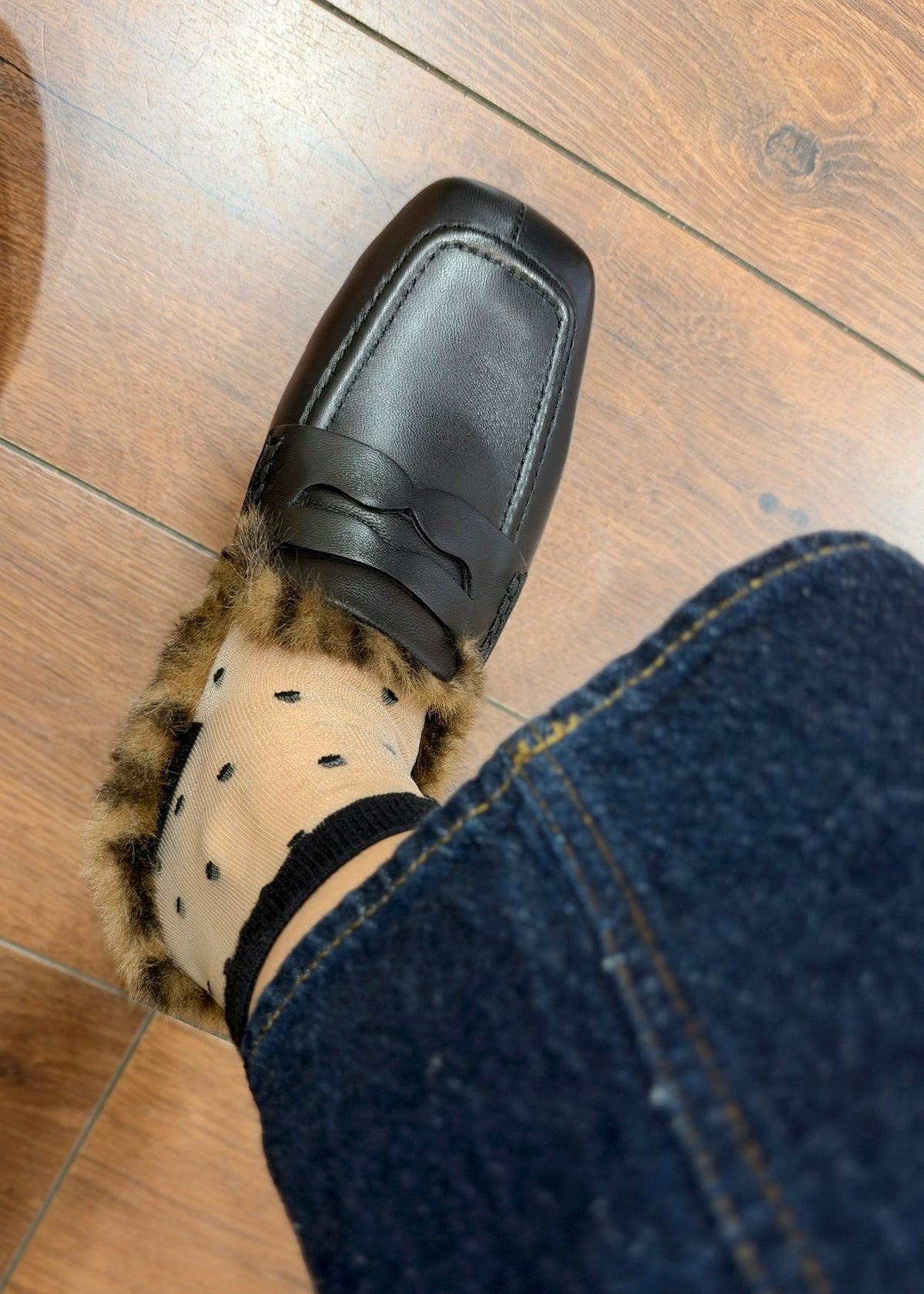 Mocassins Ash Barkley Fur Noir - L'adresse Corte