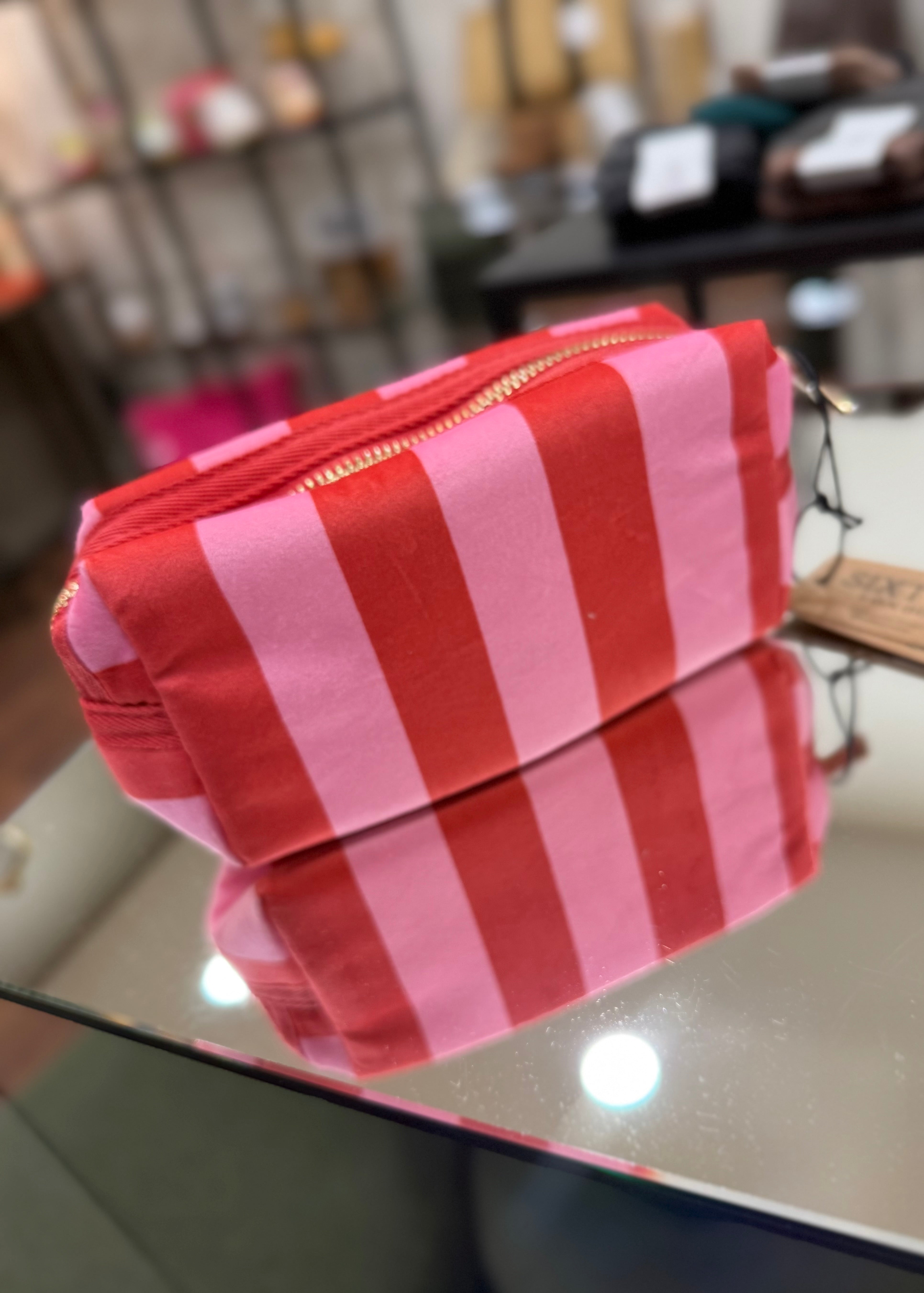 Trousse Sixton London - Rose rayé Broche Sunray - L'adresse Corte