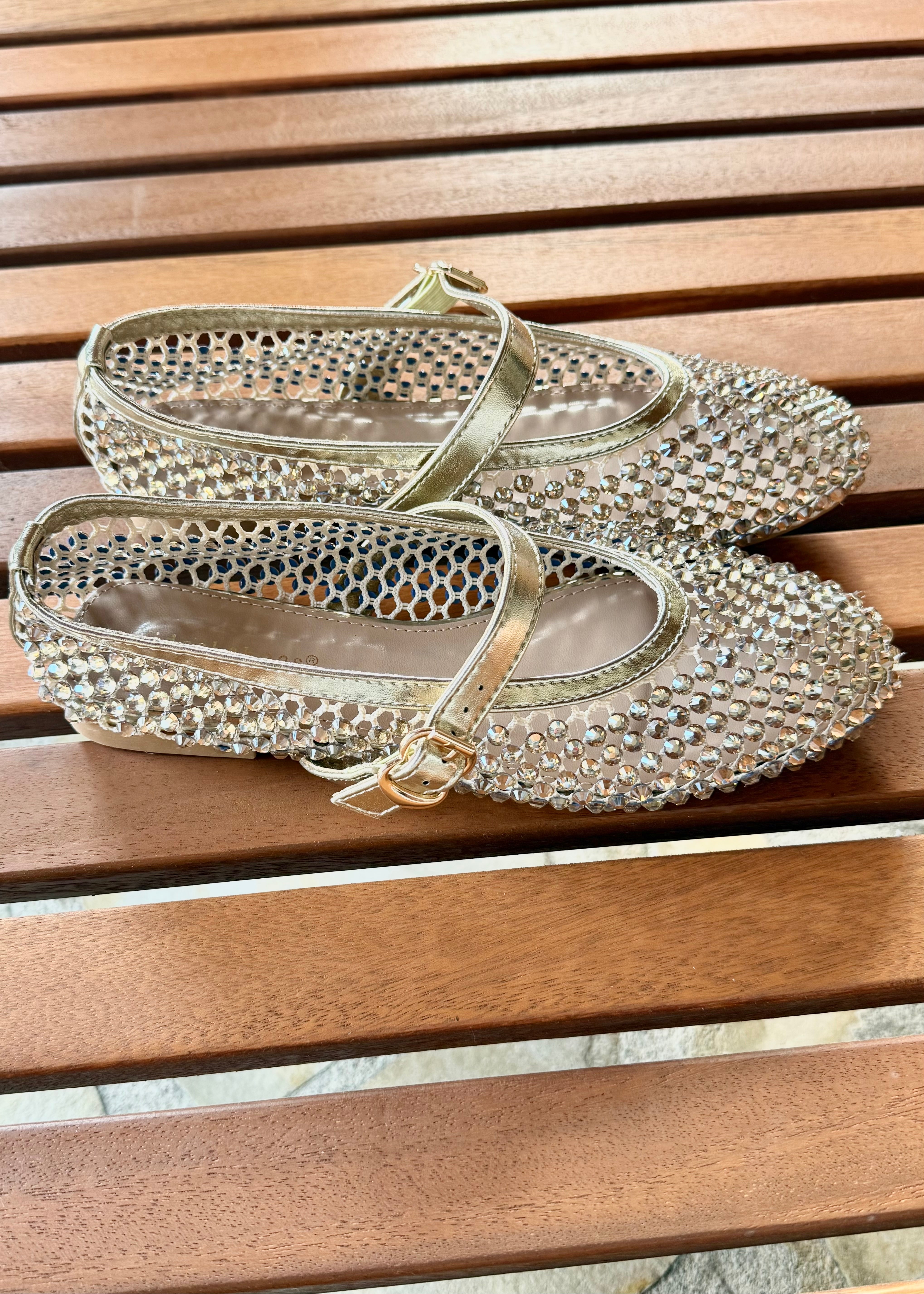Ballerines NOA Gold\Strass