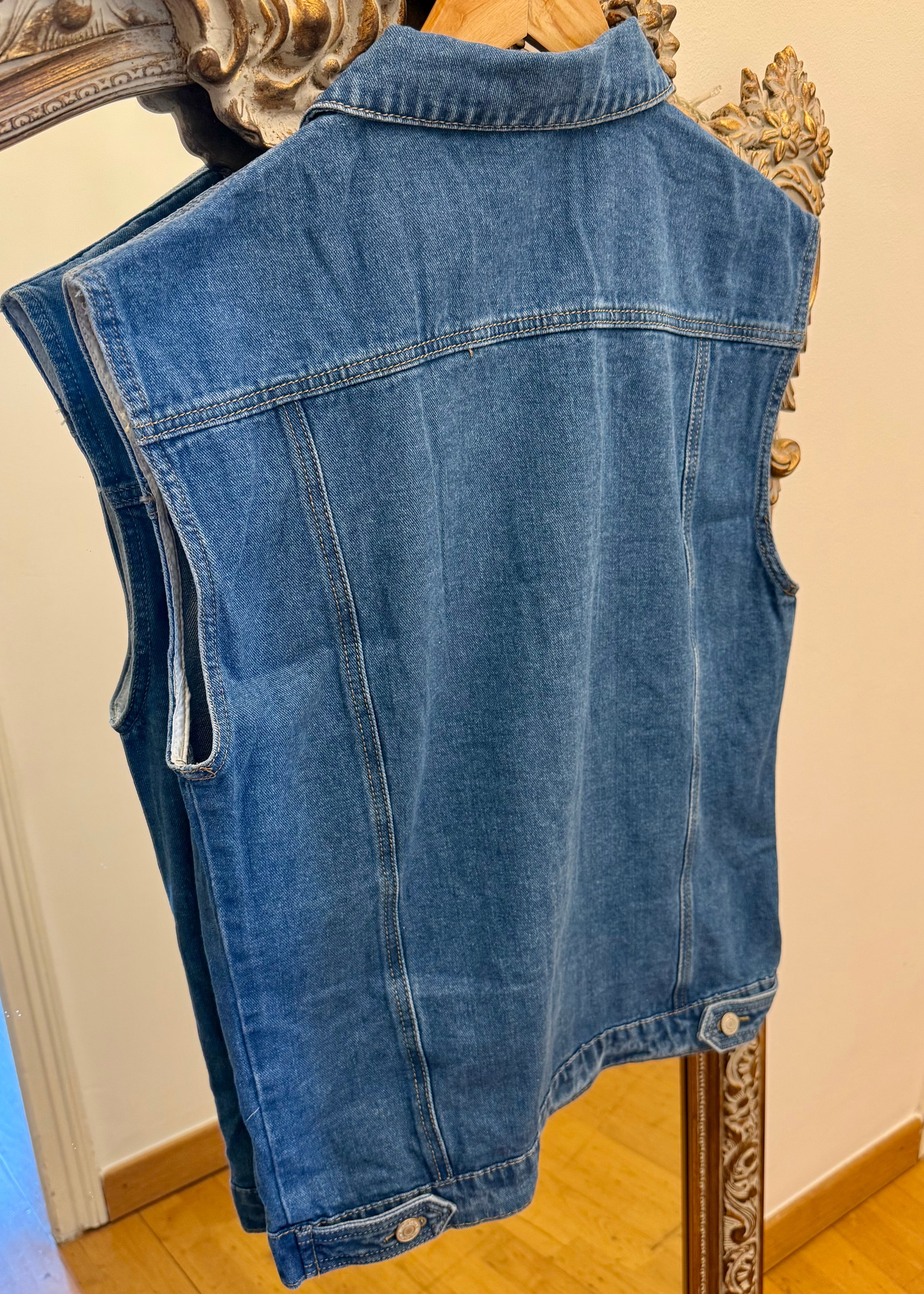 Veste sans manches ELLA Denim Bleu L'adresse Corte