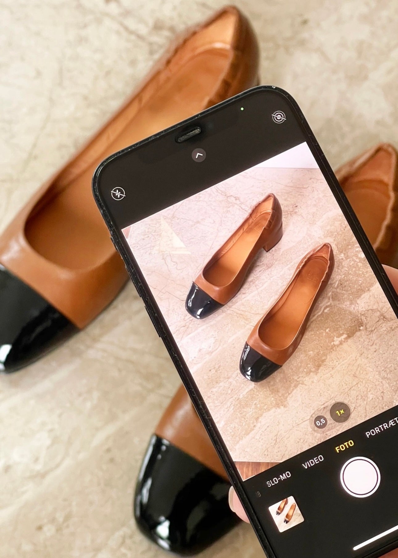 Ballerines à talons Billi bi A7441 cognac - L'adresse Corte