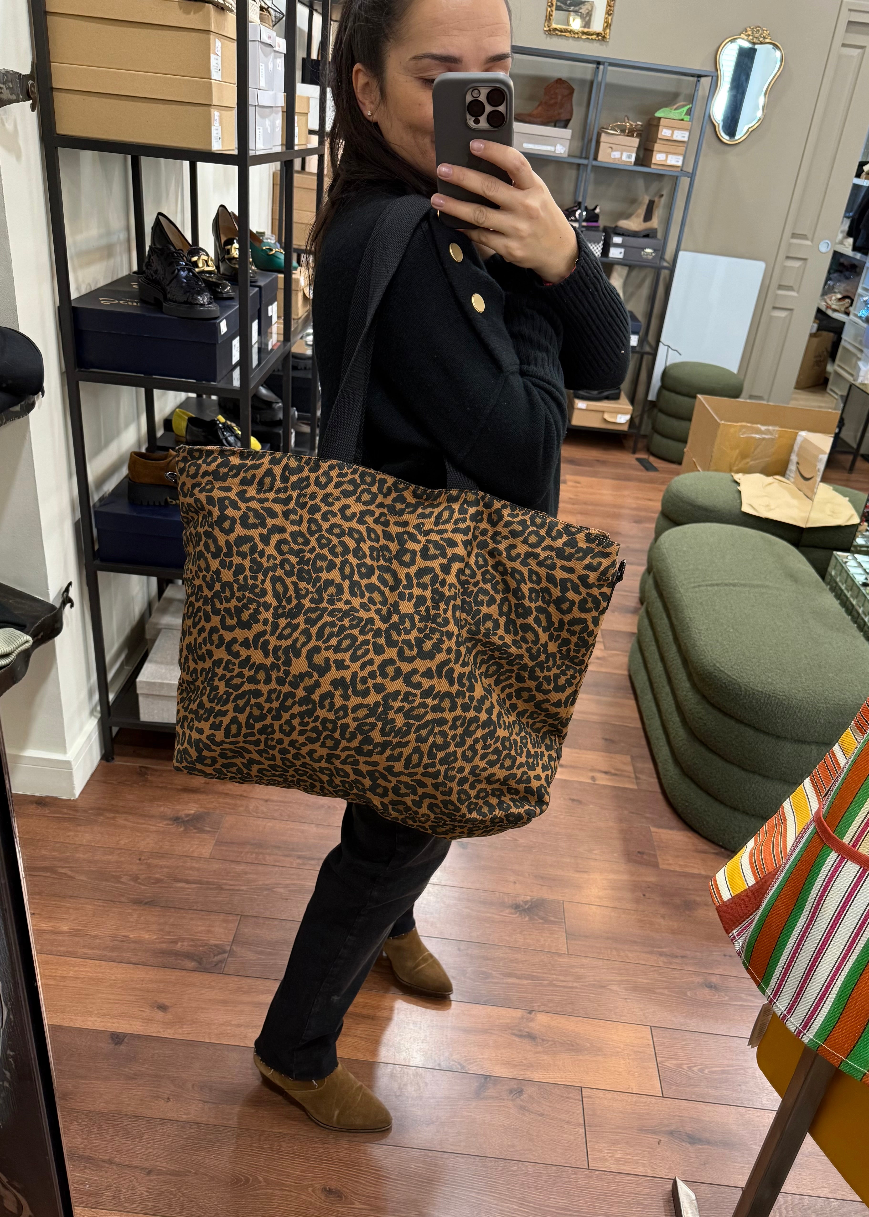 Maxi Sac Sixton London Léopard - L'adresse Corte