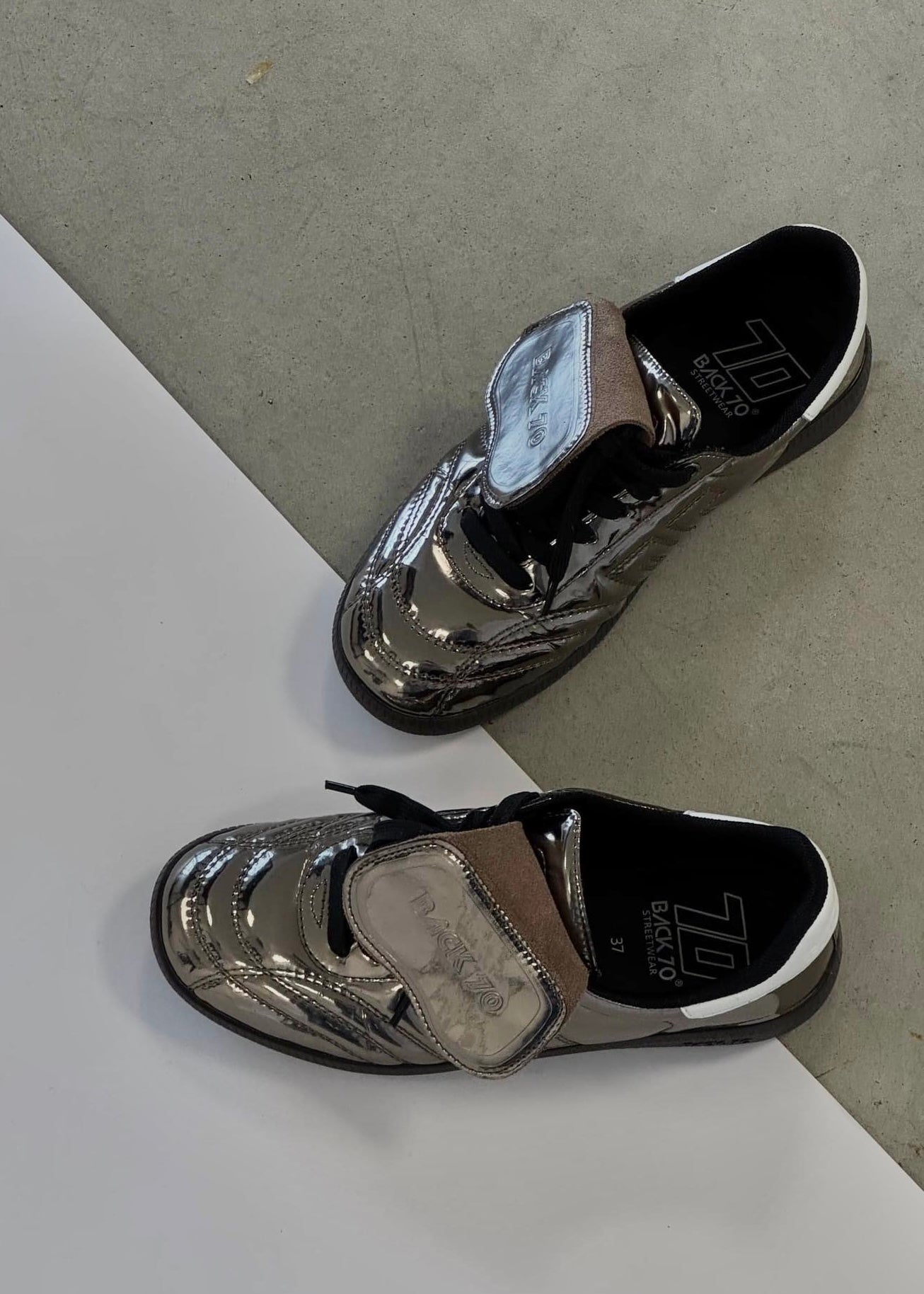 Baskets Back70 Fluffy Metallic Gun - L'adresse Corte