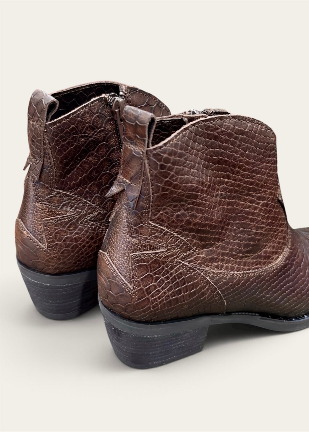Bottines santiag MKD Emicycle Chocolat - L'adresse Corte
