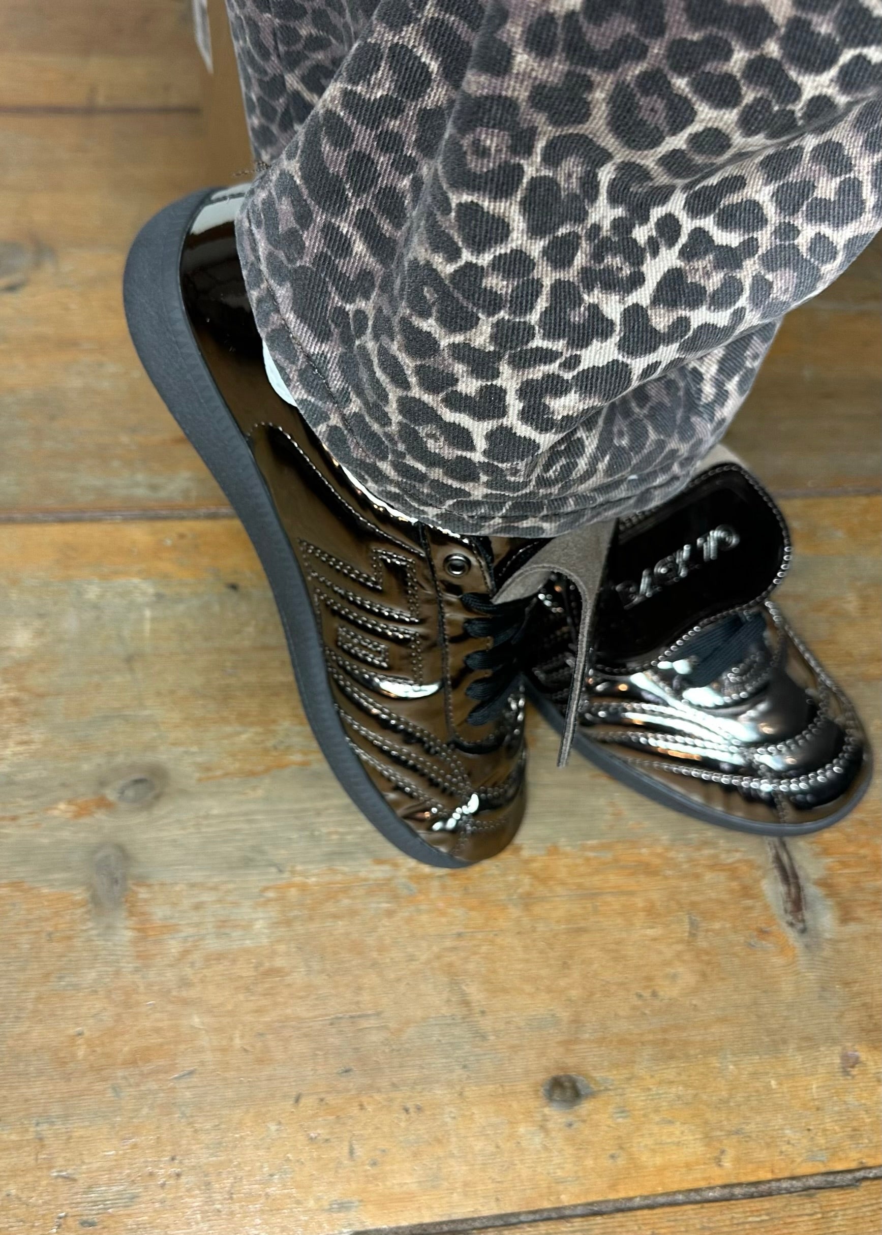 Baskets Back70 Fluffy Metallic Gun - L'adresse Corte