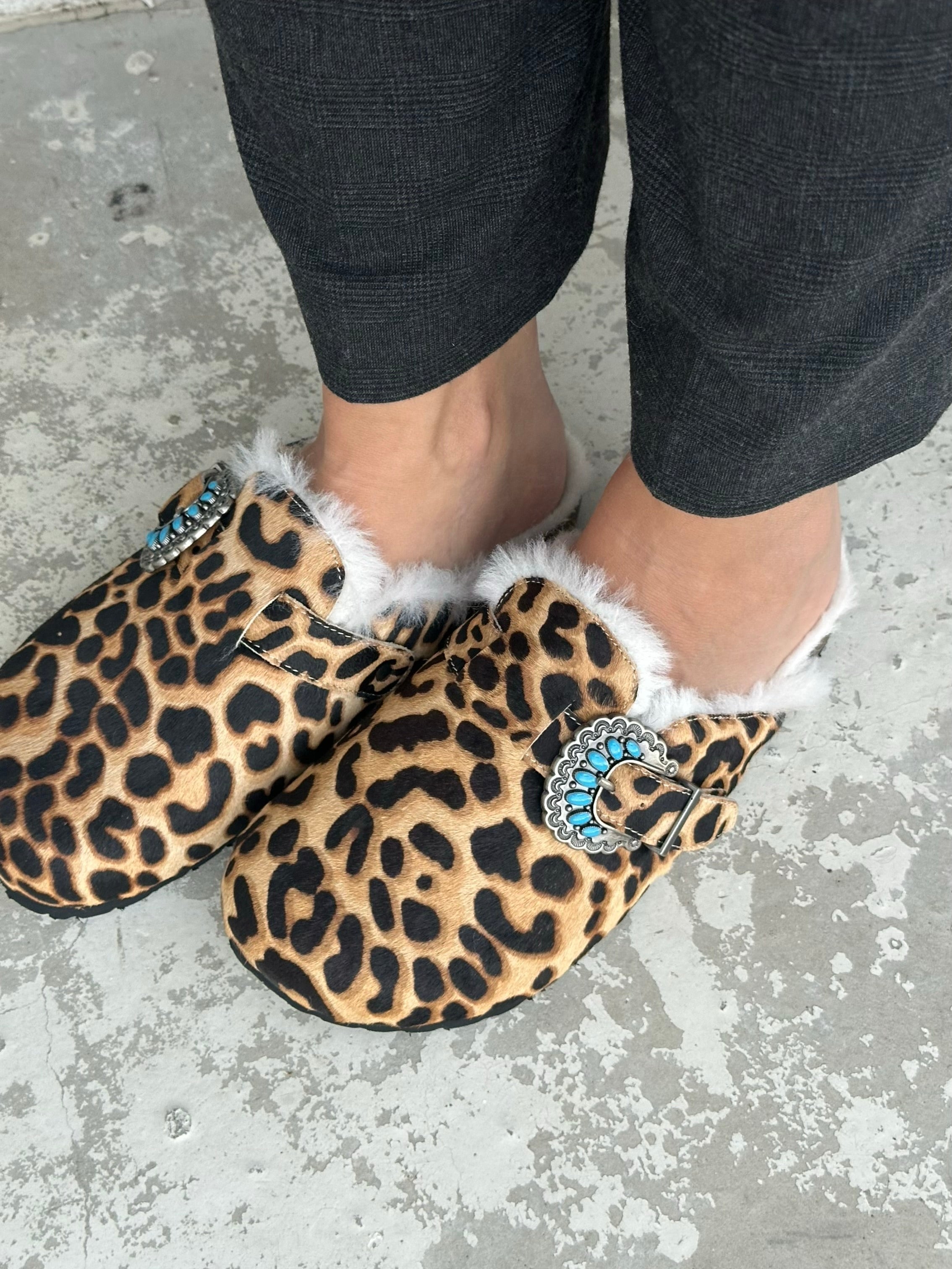 Mules Schmoove Paloma clog Léo/fur - L'adresse Corte