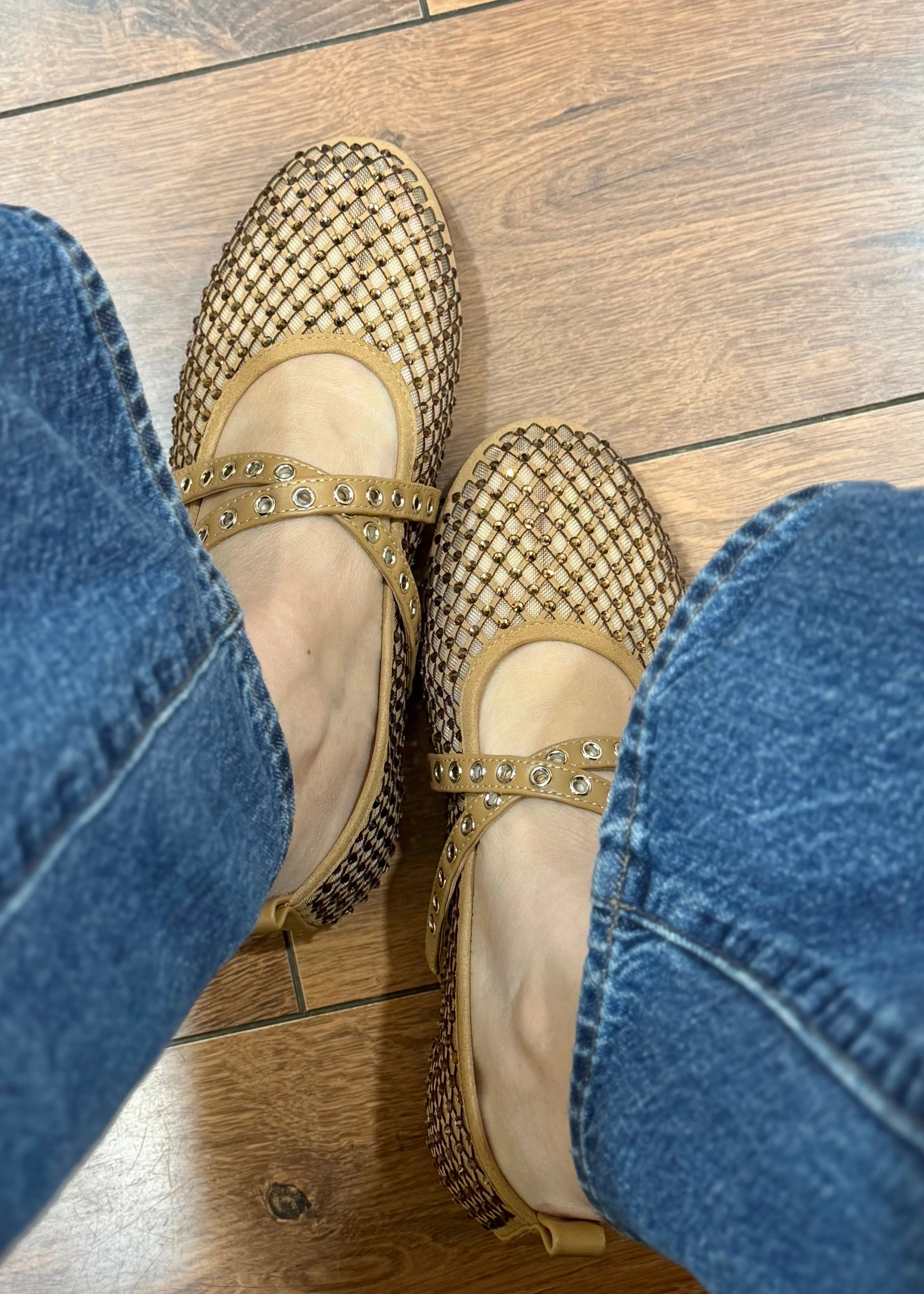 Ballerines Toral Vilma Camel strass Toral shoes