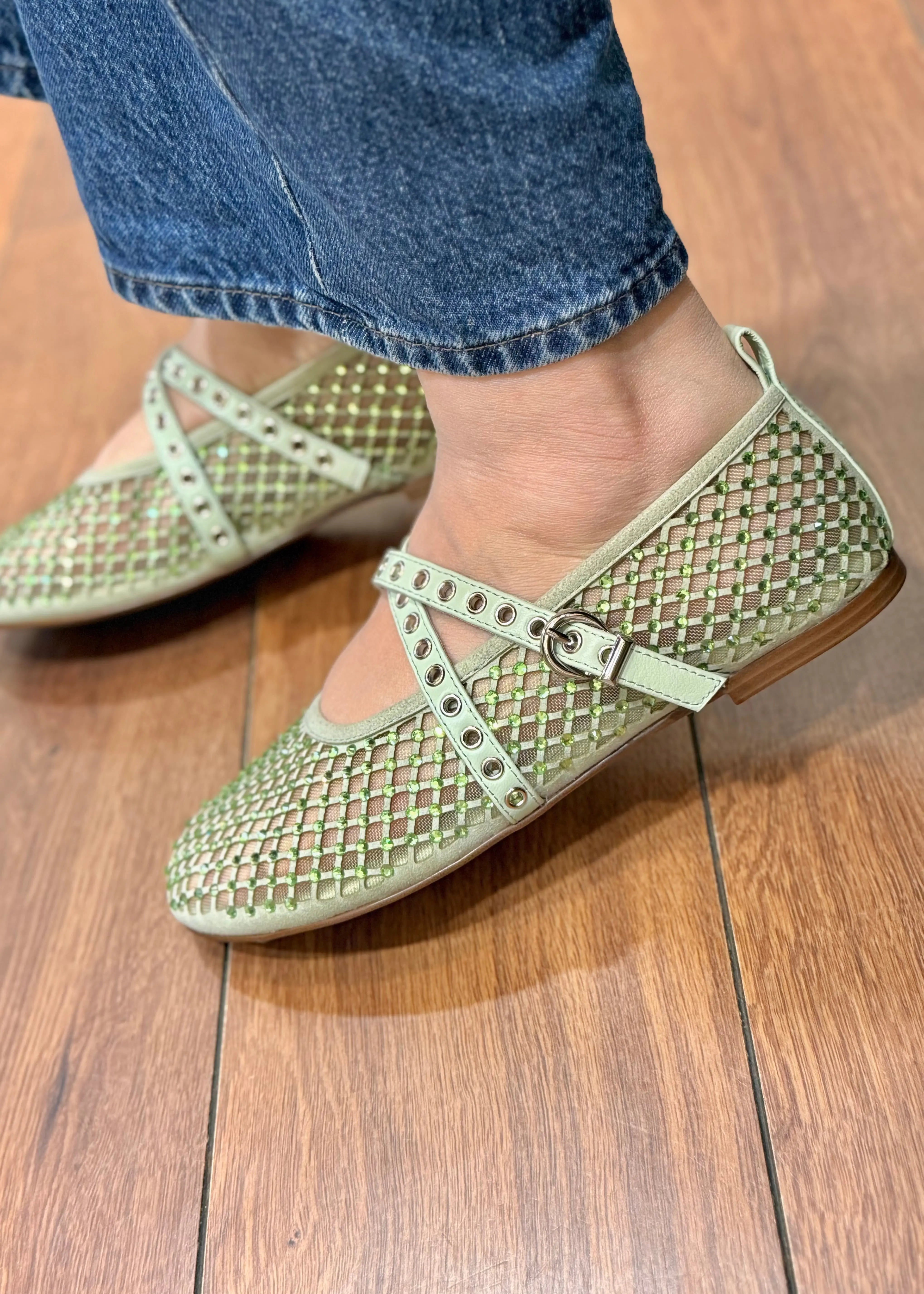 Ballerines Toral Vilma Vert d'eau strass Toral shoes