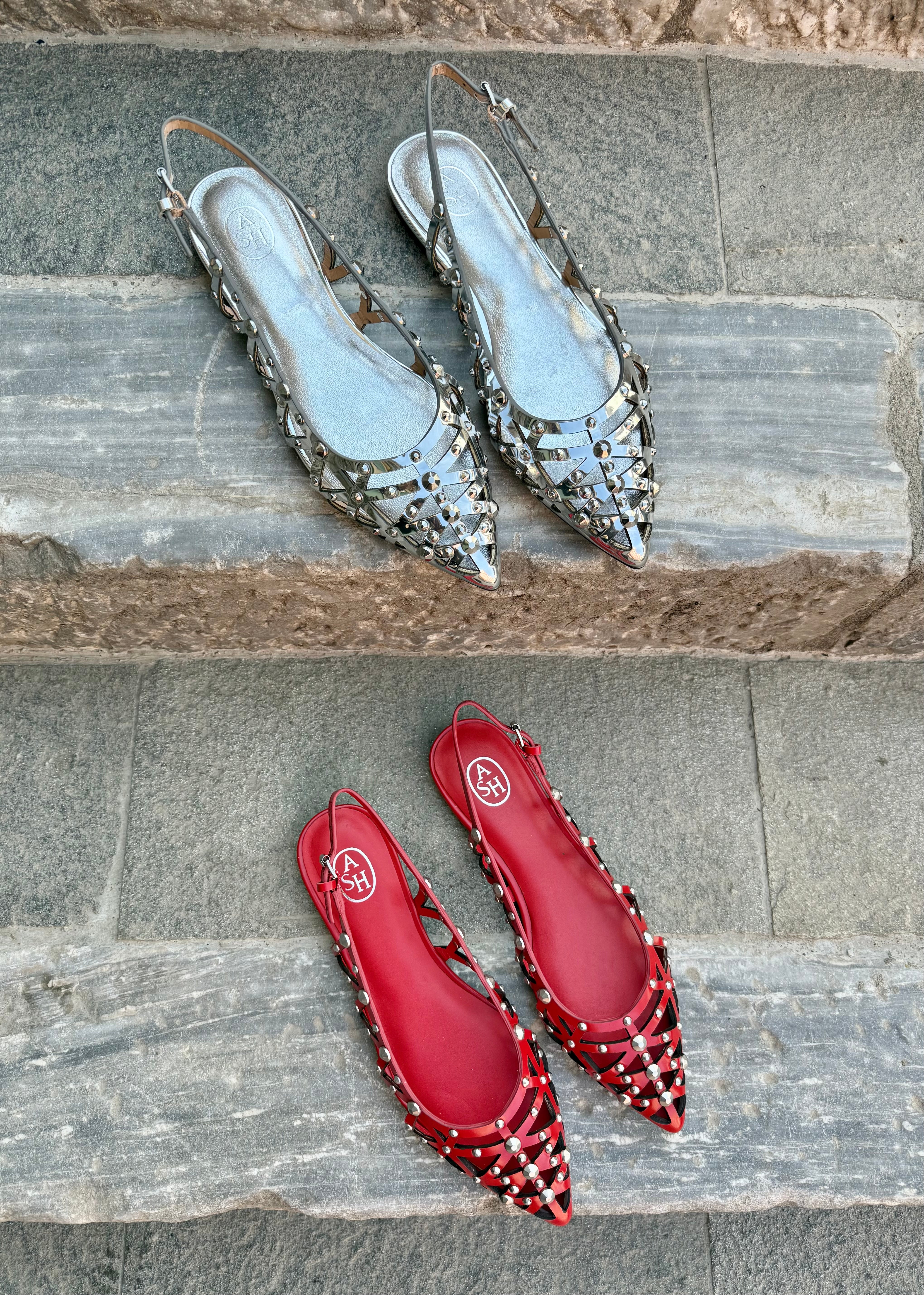 Ballerines Slingback Ash Bazaar silver