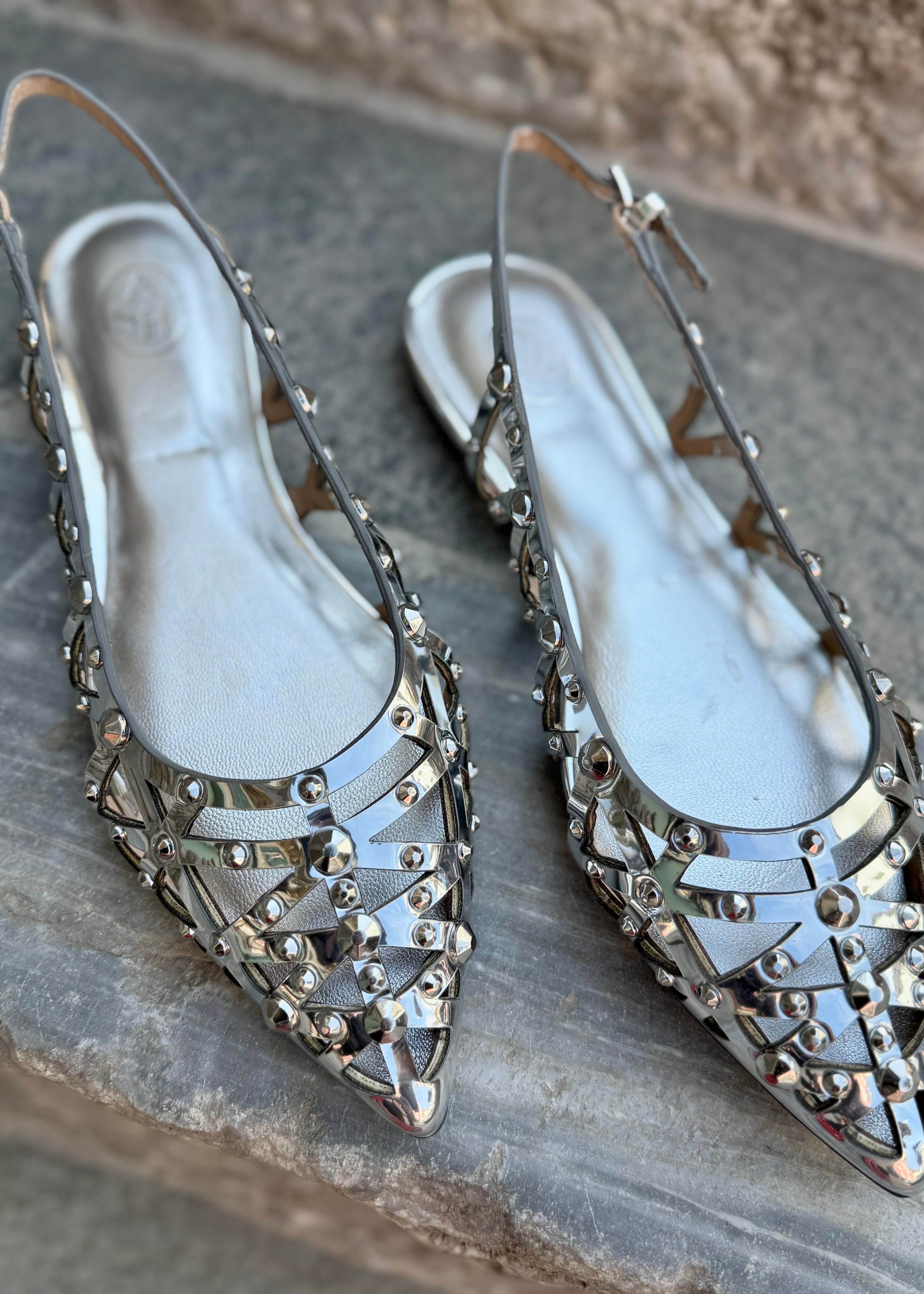 Ballerines Slingback Ash Bazaar silver