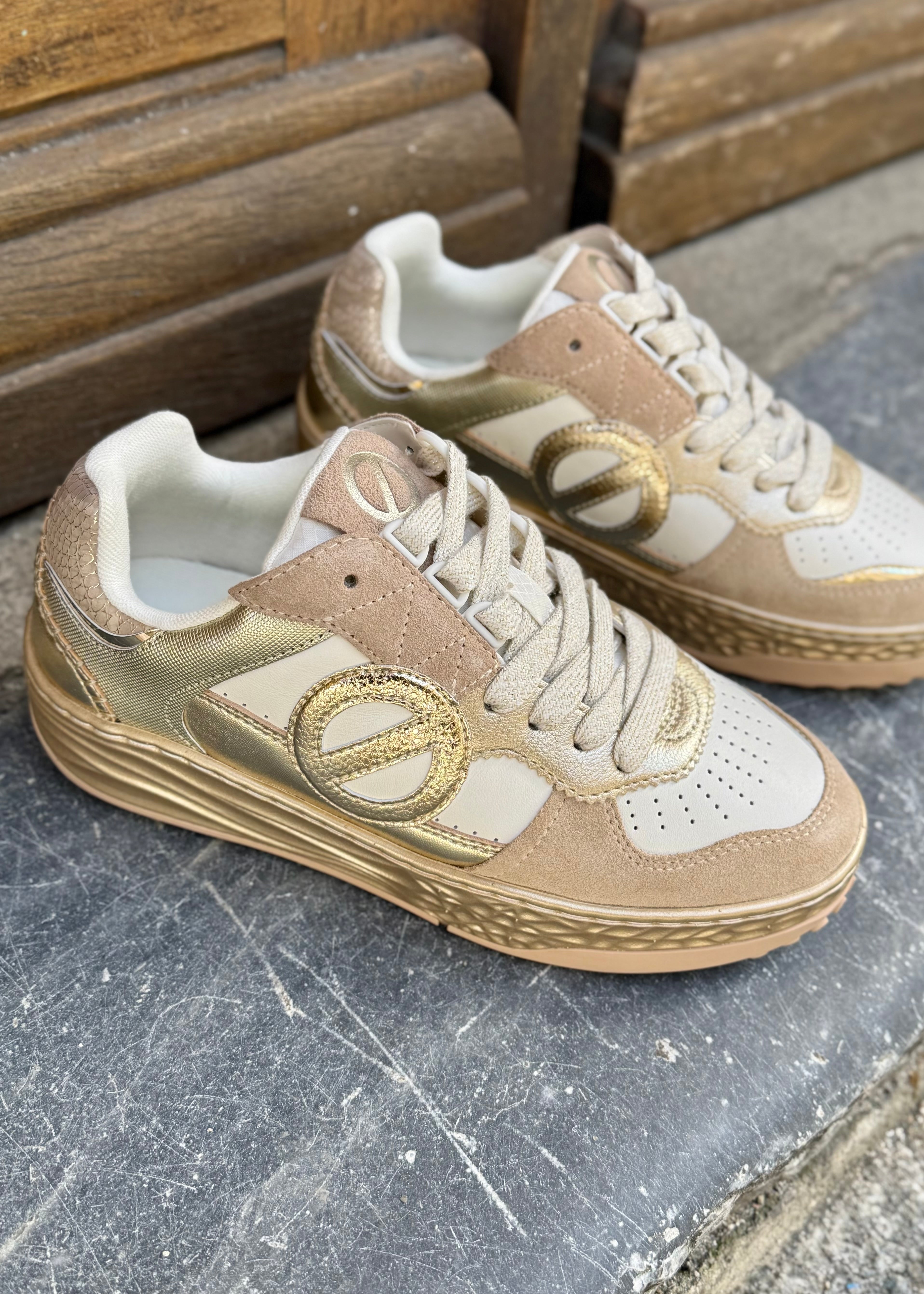 Baskets No Name Tyler court - White/Gold No Name