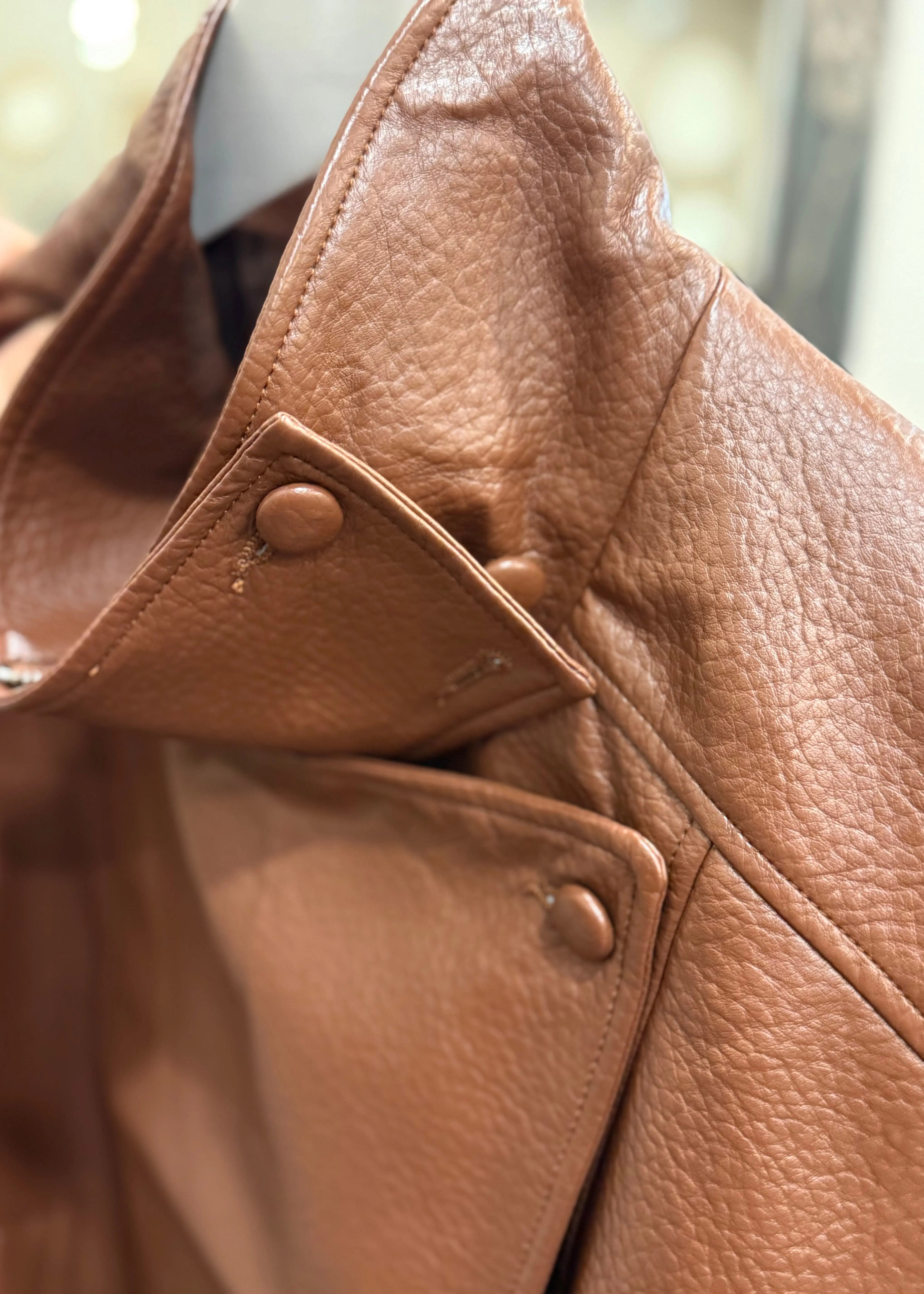 Blouson oversized FOLY Cognac L'adresse Corte