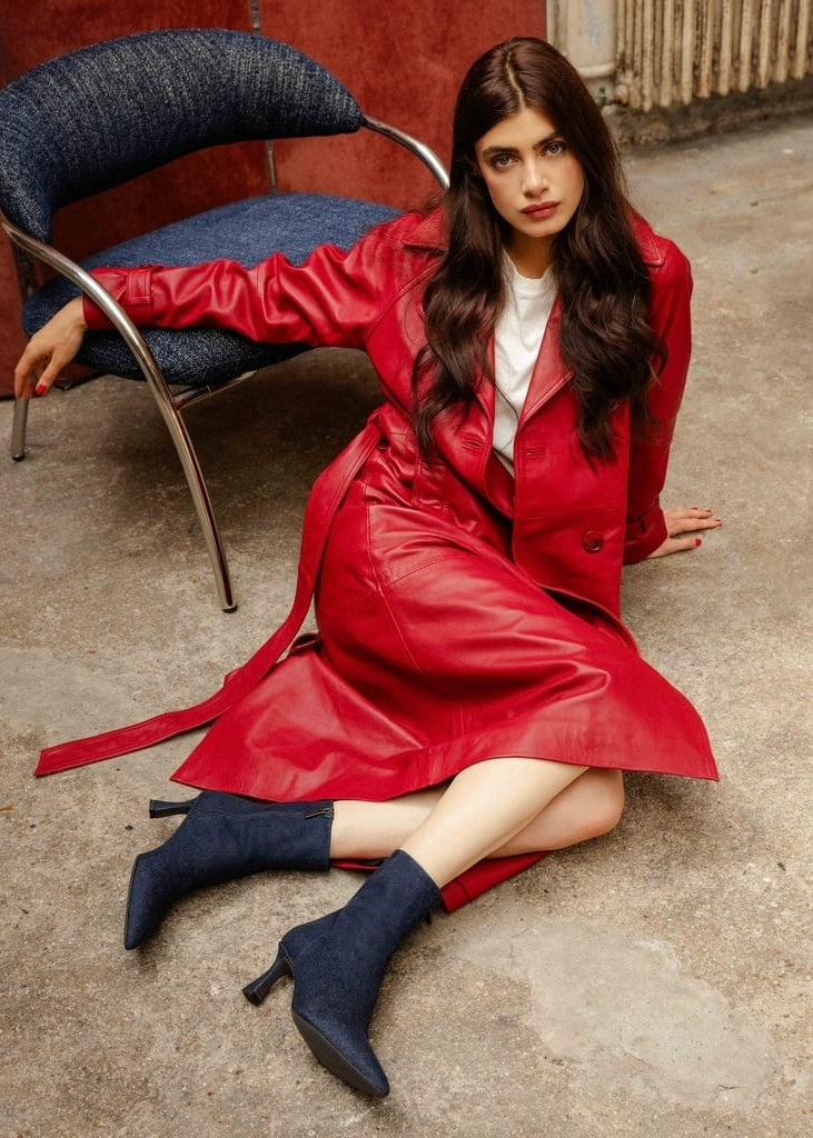 Bottines à talons Bobbies Audrey Denim