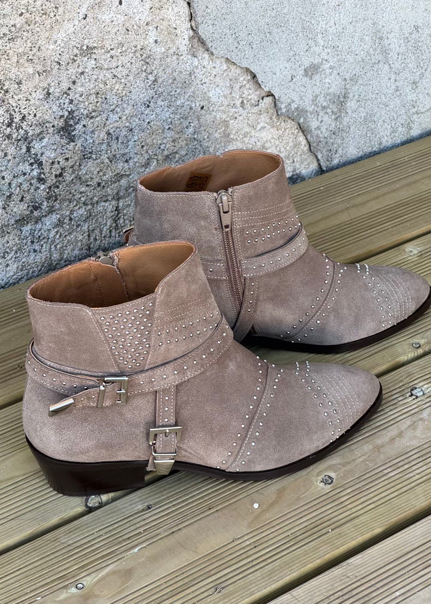 Bottines santiag Toral Shane Taupe - L'adresse Corte