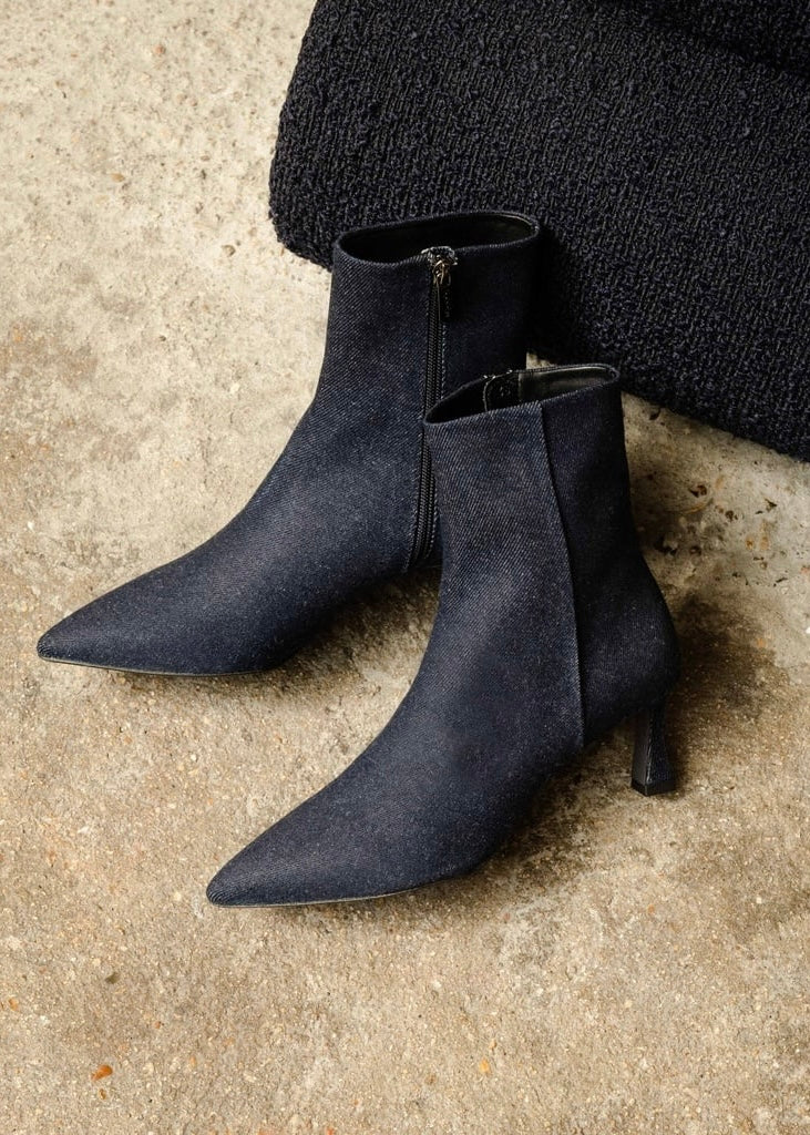 Bottines à talons Bobbies Audrey Denim