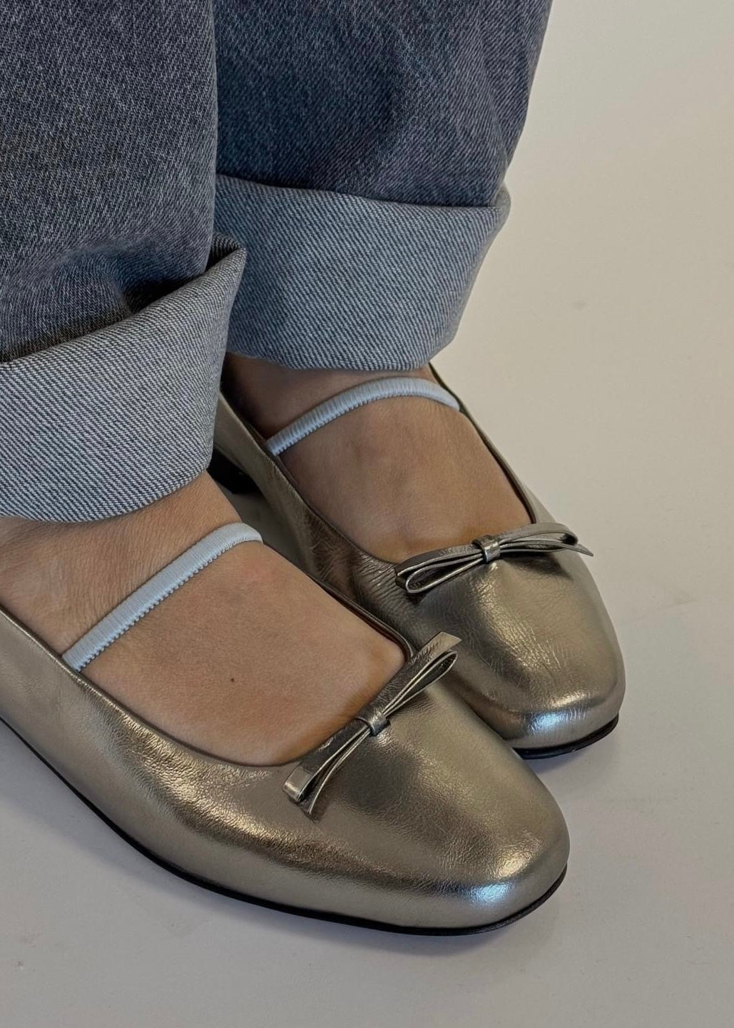 Ballerines Bobbies Kaia Silver - L'adresse Corte