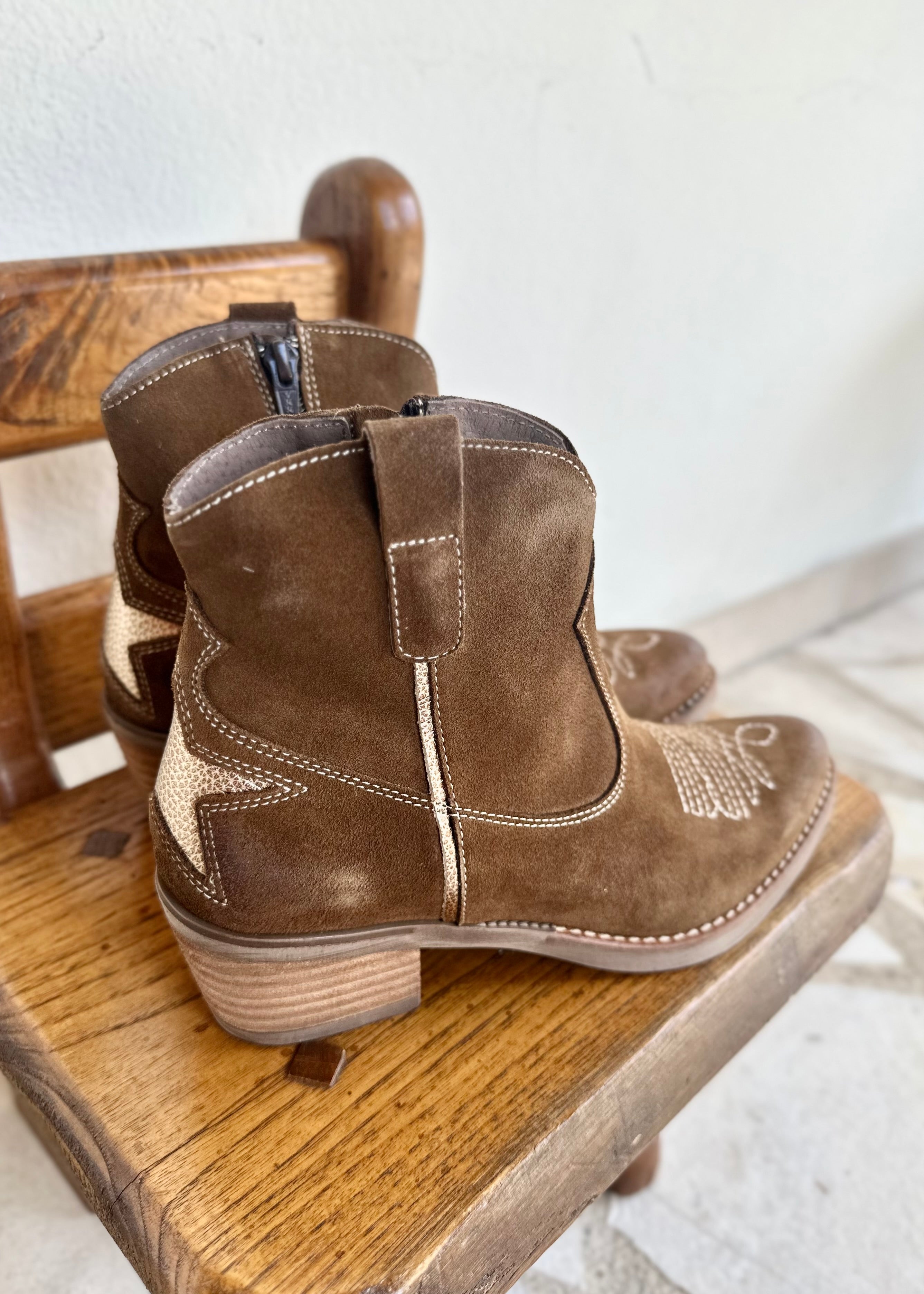 Bottines santiag MKD Gill cognac - L'adresse Corte