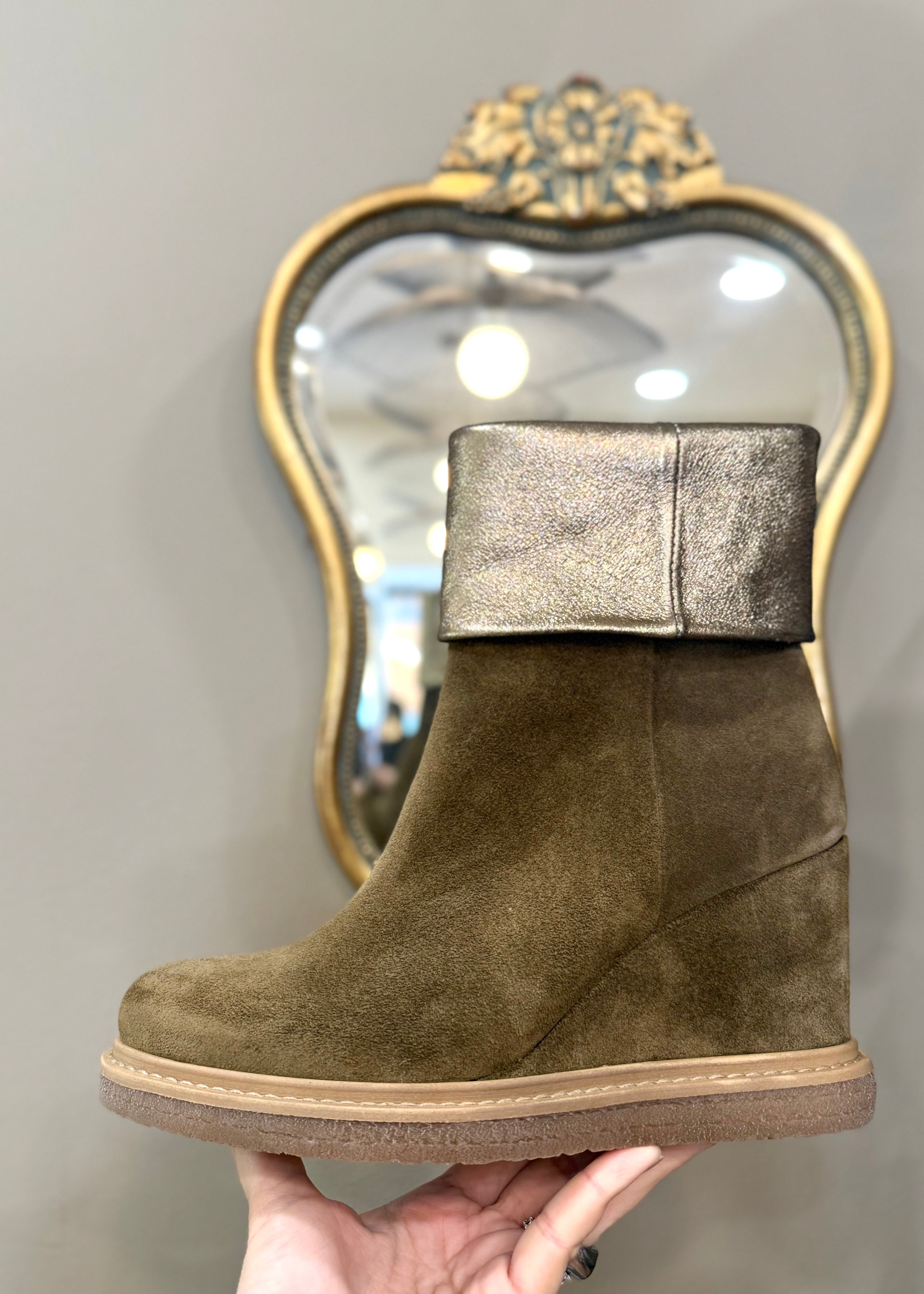 Bottines compensées Minka design Haik Kaki - L'adresse Corte