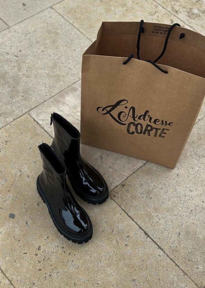 Bottines Bibi Lou Liza patent nero - L'adresse Corte