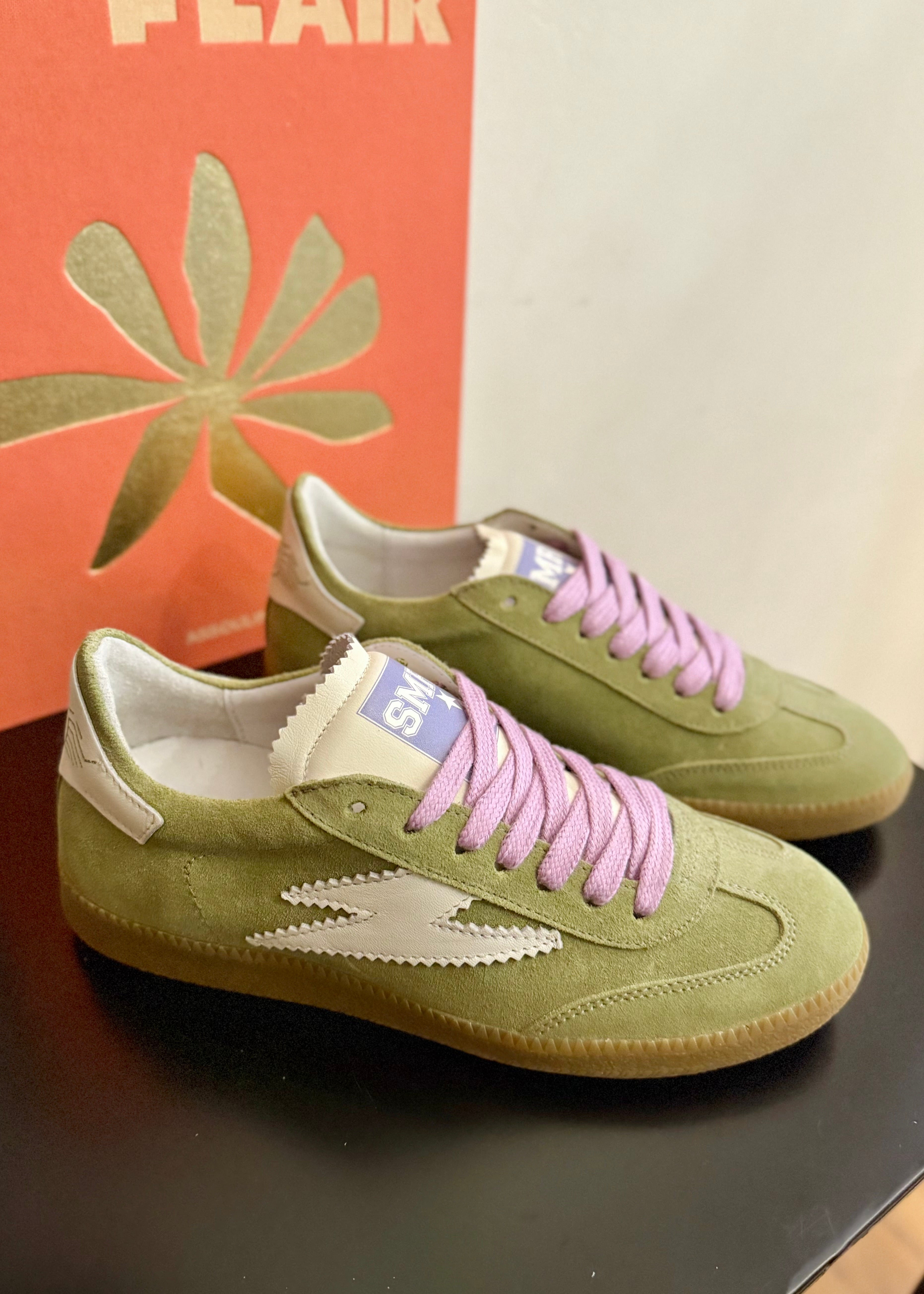 Baskets Semerdjian Aslan B166 pistacchio - L'adresse Corte