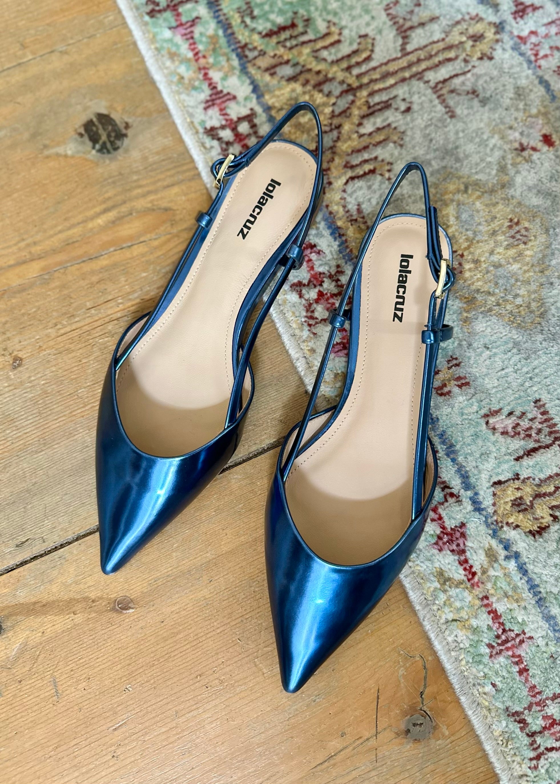 Slingbacks Lola Cruz Carmen Azul - L'adresse Corte