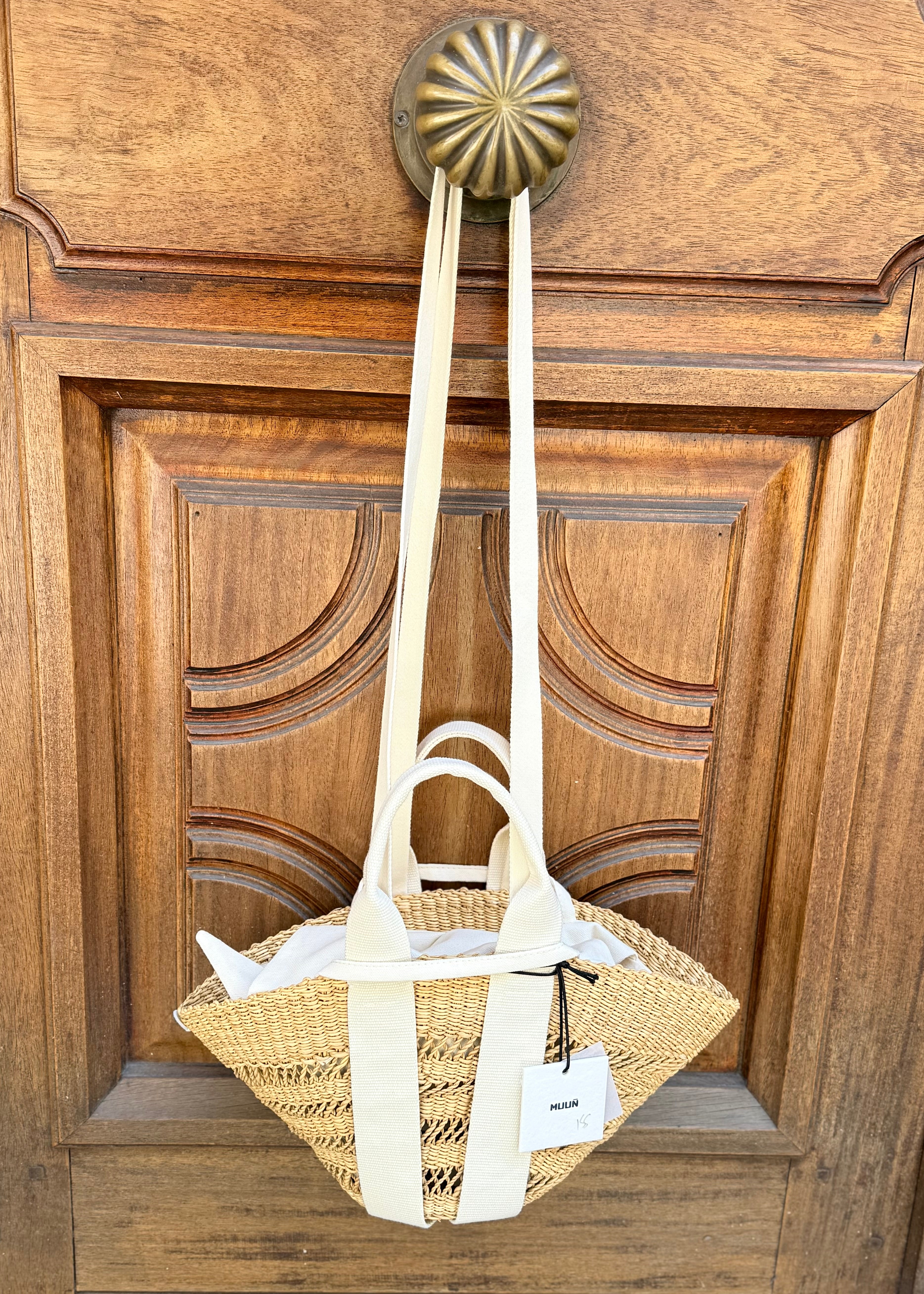 Panier Muuñ Mini Sophie Lace - Natural - Ecru Handles Muuñ