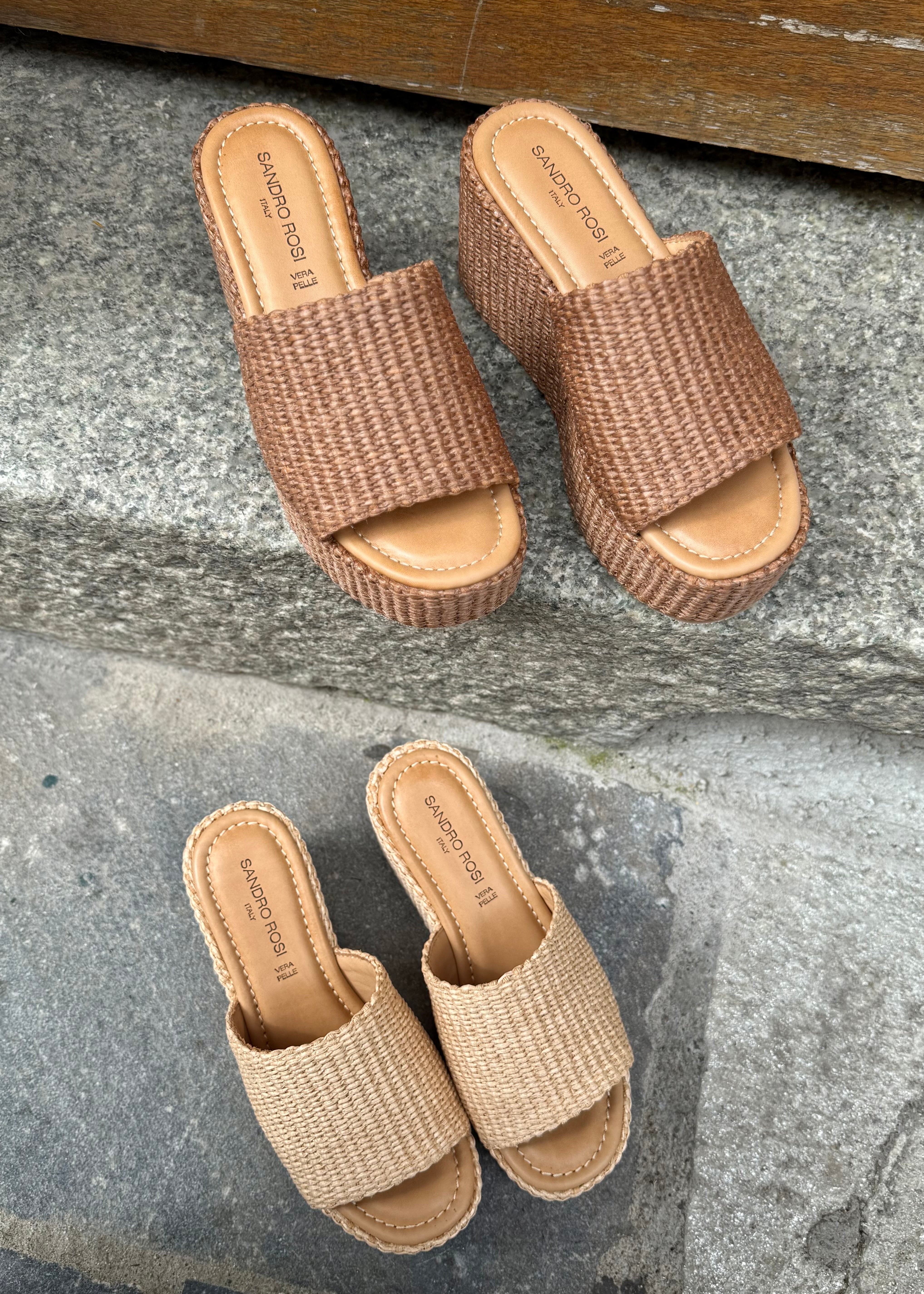 Mules compensées Sandro Rosi Moka - L'adresse Corte