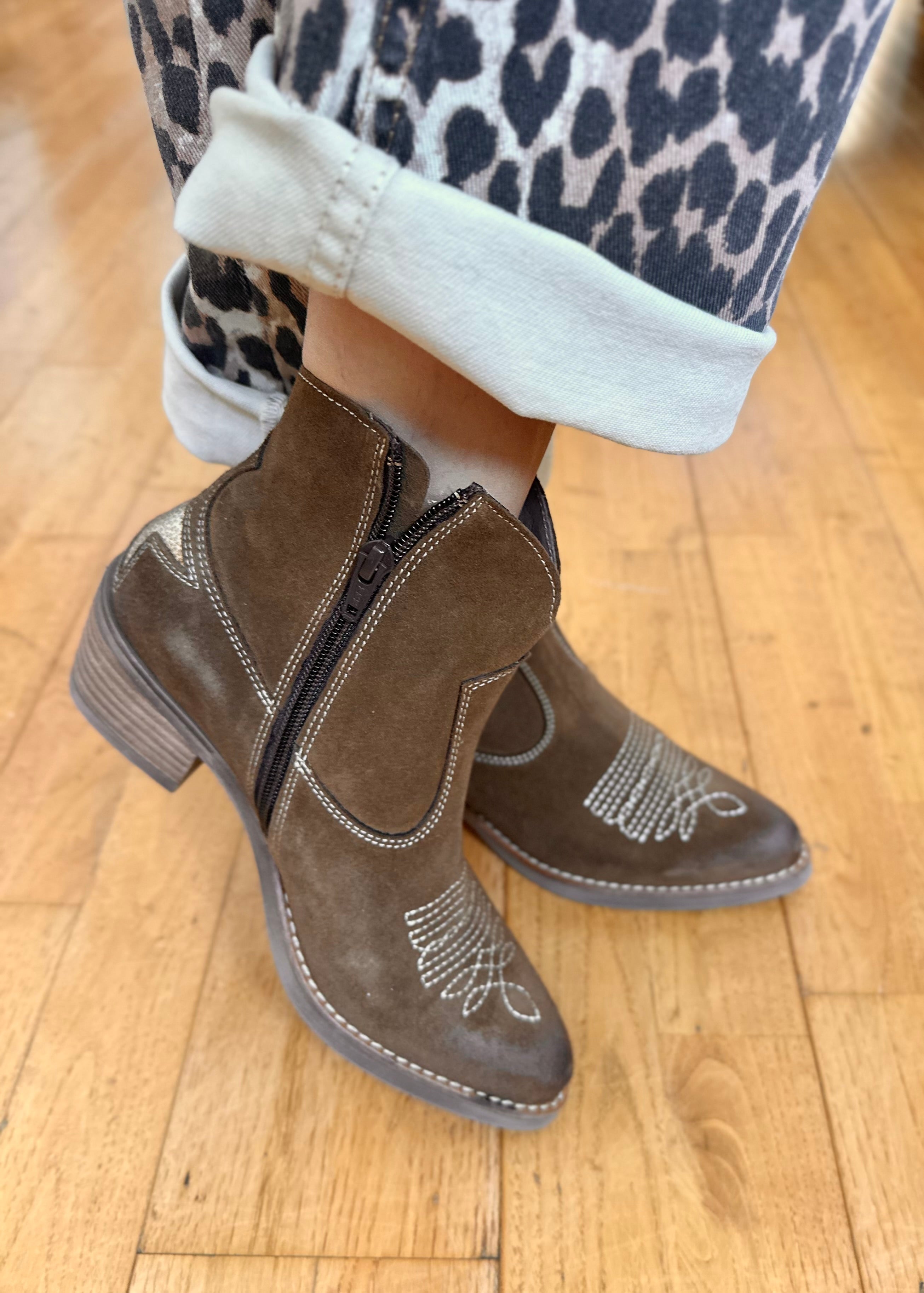 Bottines santiag MKD Gill cognac - L'adresse Corte