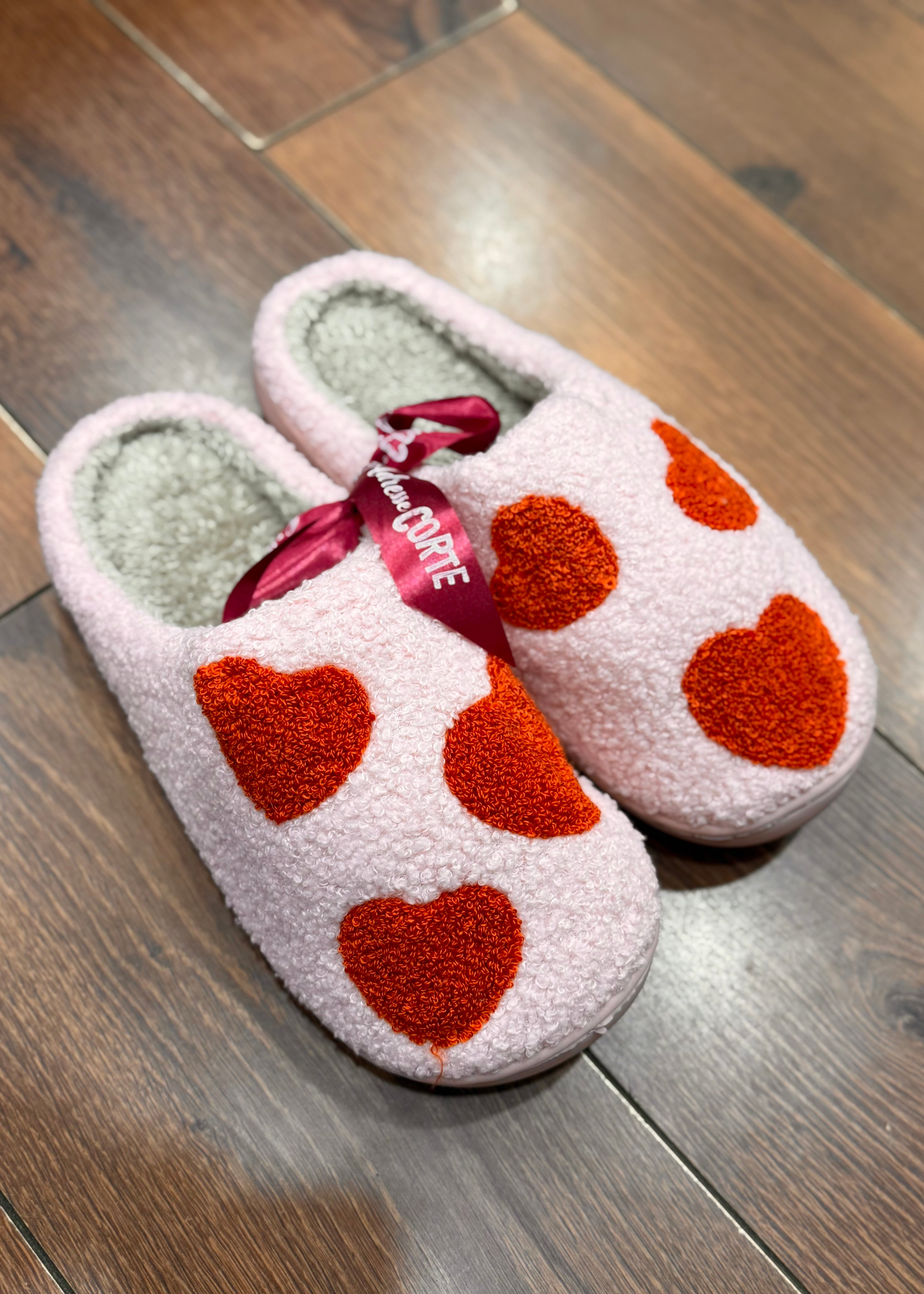 Chaussons - Pink red Heart (Copie) Katydid