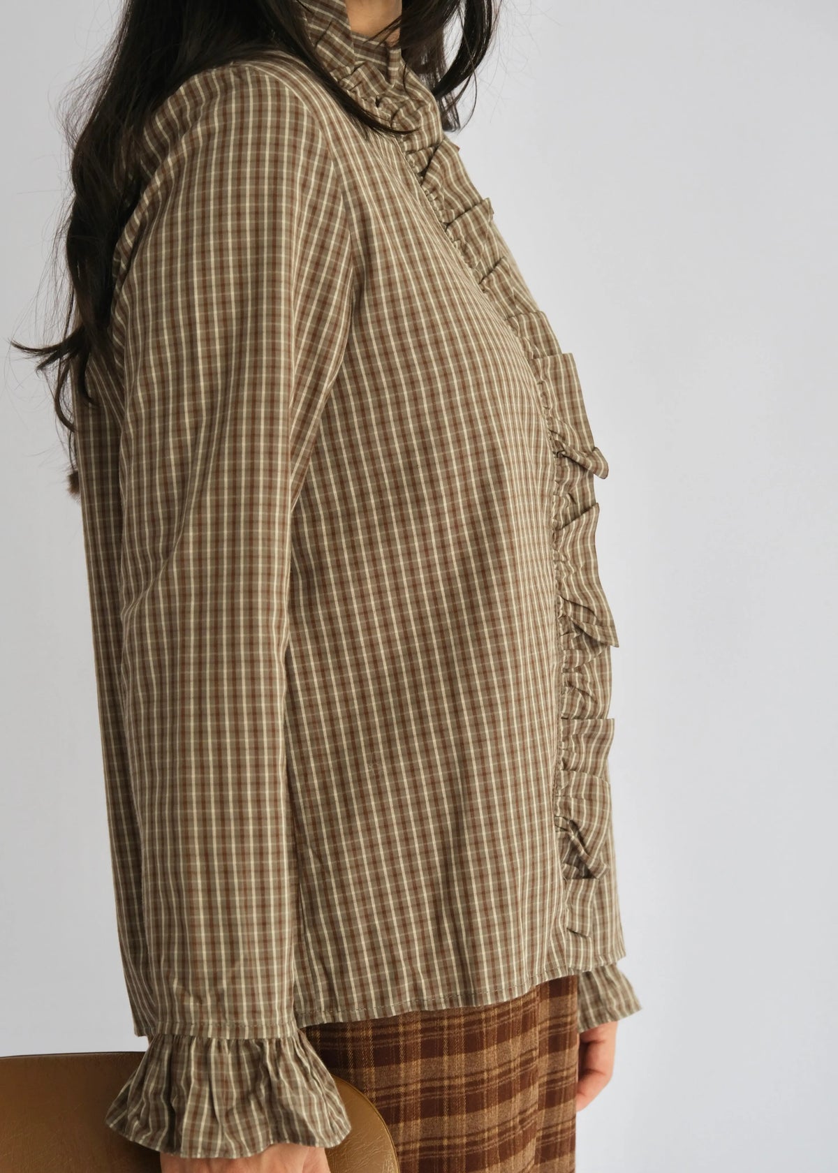 Chemise à carreaux - Kaki L'adresse Corte