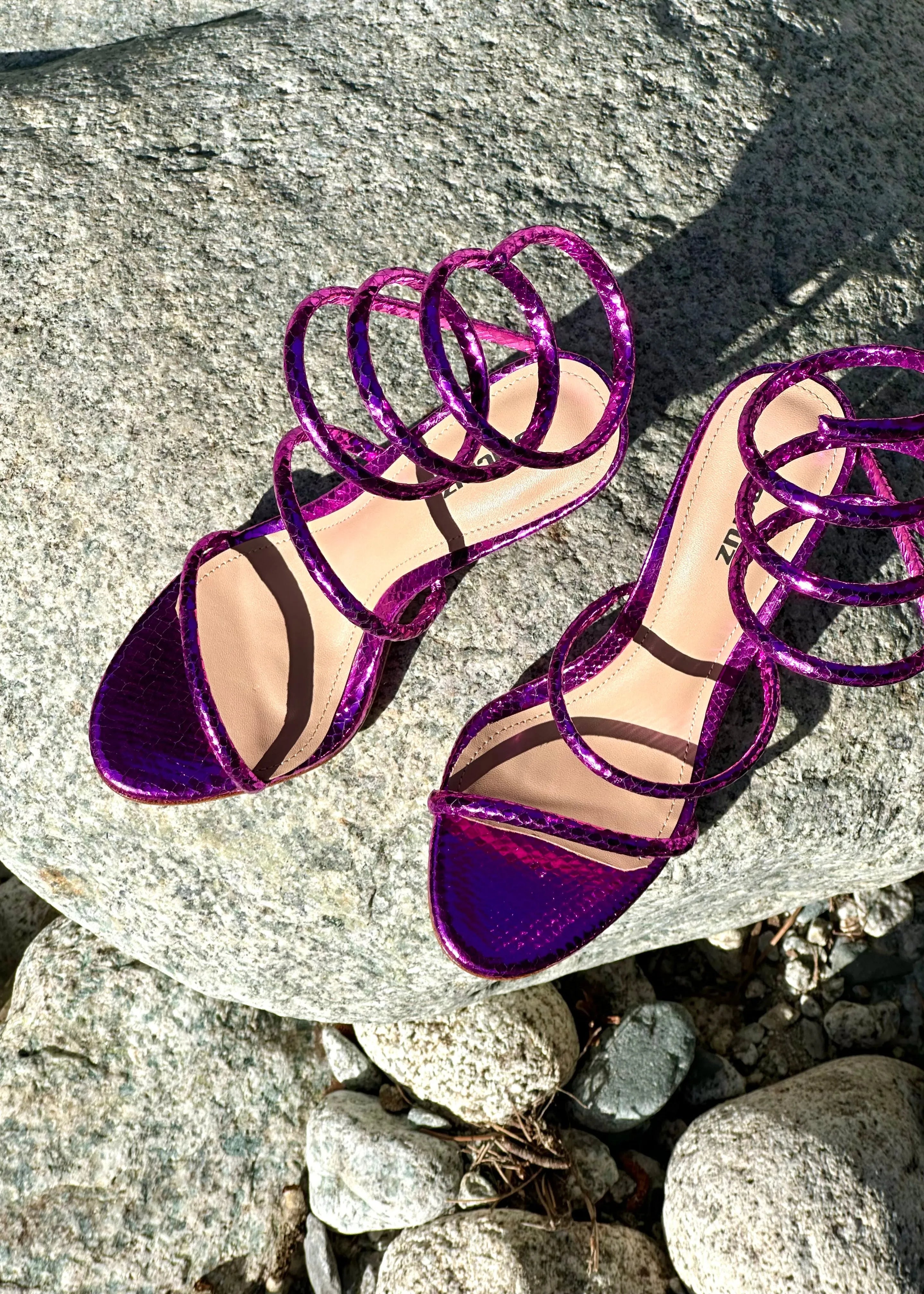 Sandales à talons Lola Cruz Greta Fuxia - L'adresse Corte