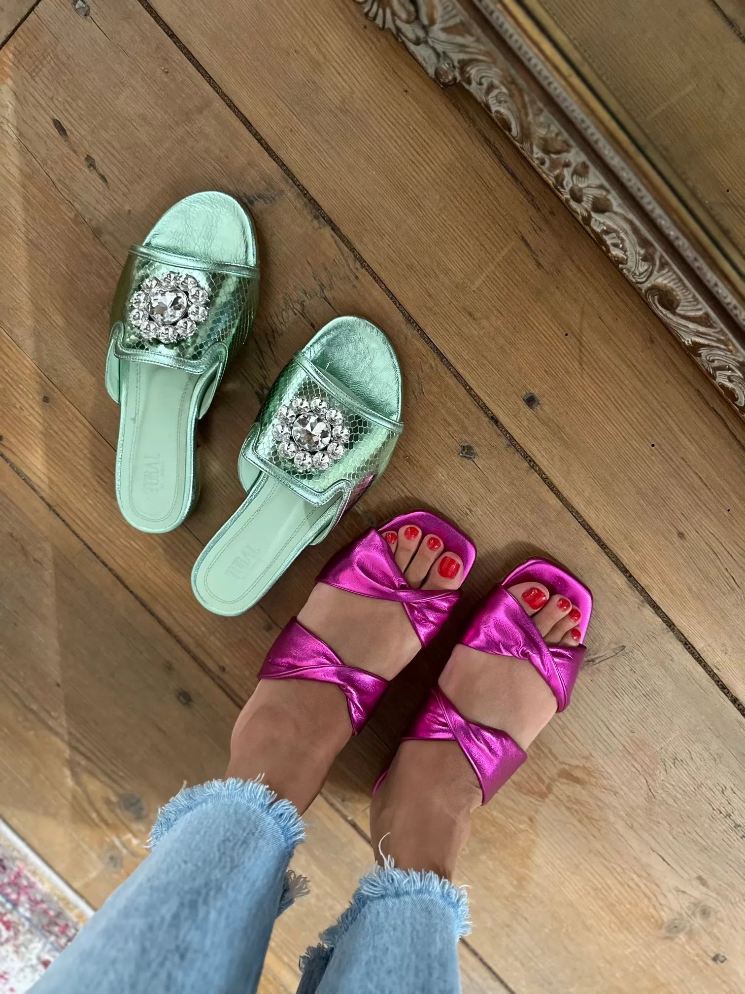 Sandales Toral Xanat métal Aqua - L'adresse Corte