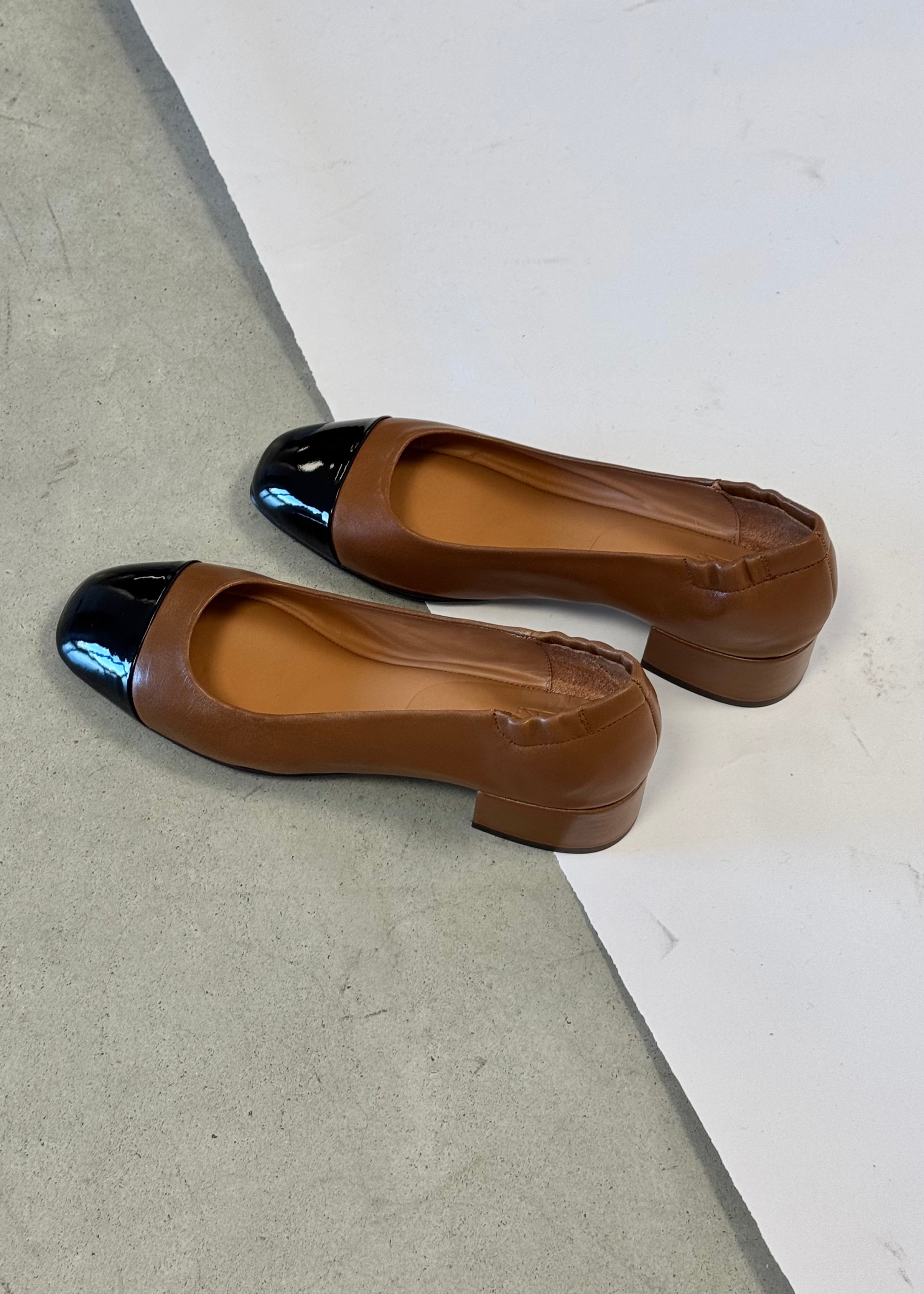 Ballerines à talons Billi bi A7441 cognac - L'adresse Corte