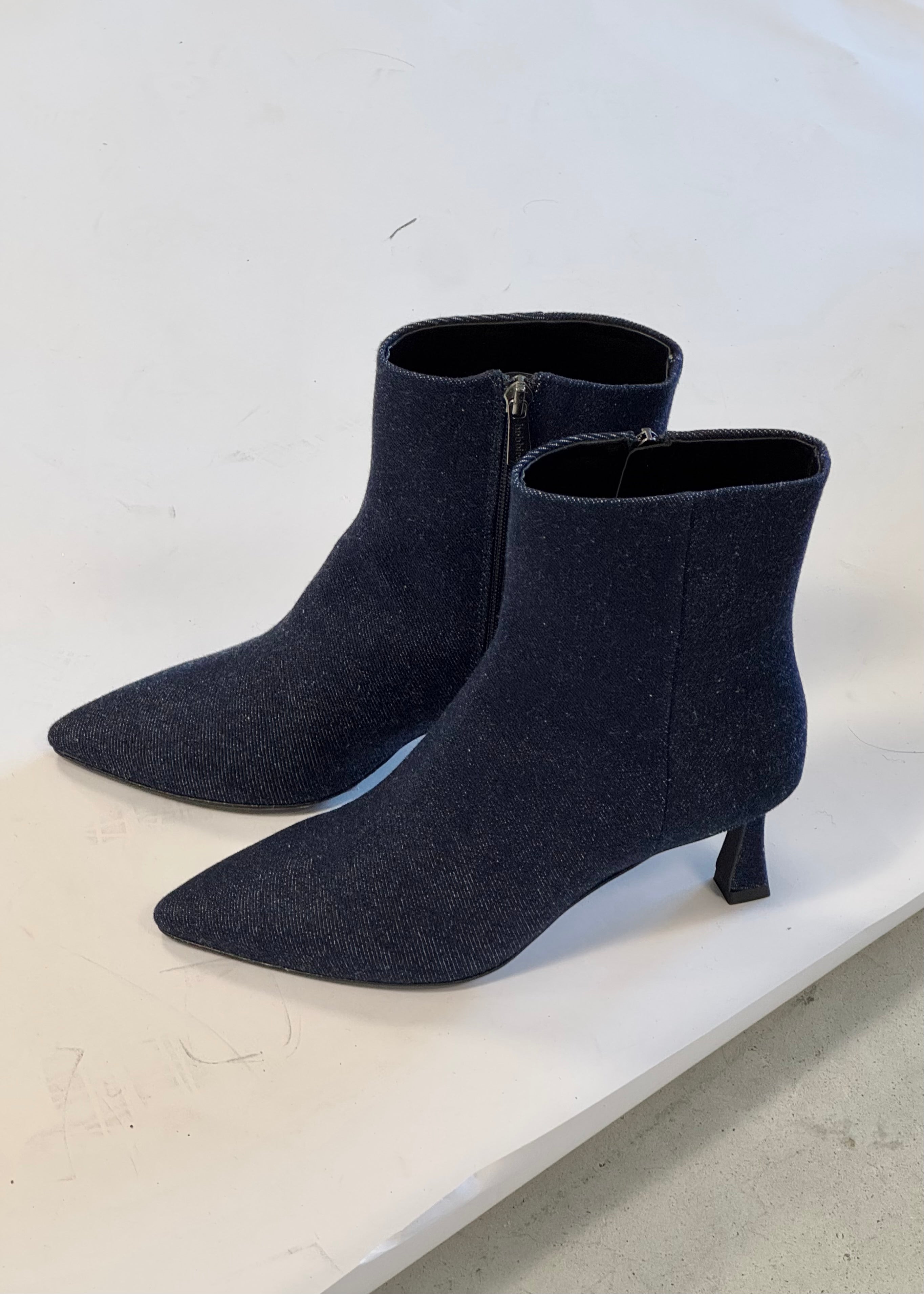 Bottines à talons Bobbies Audrey Denim - L'adresse Corte