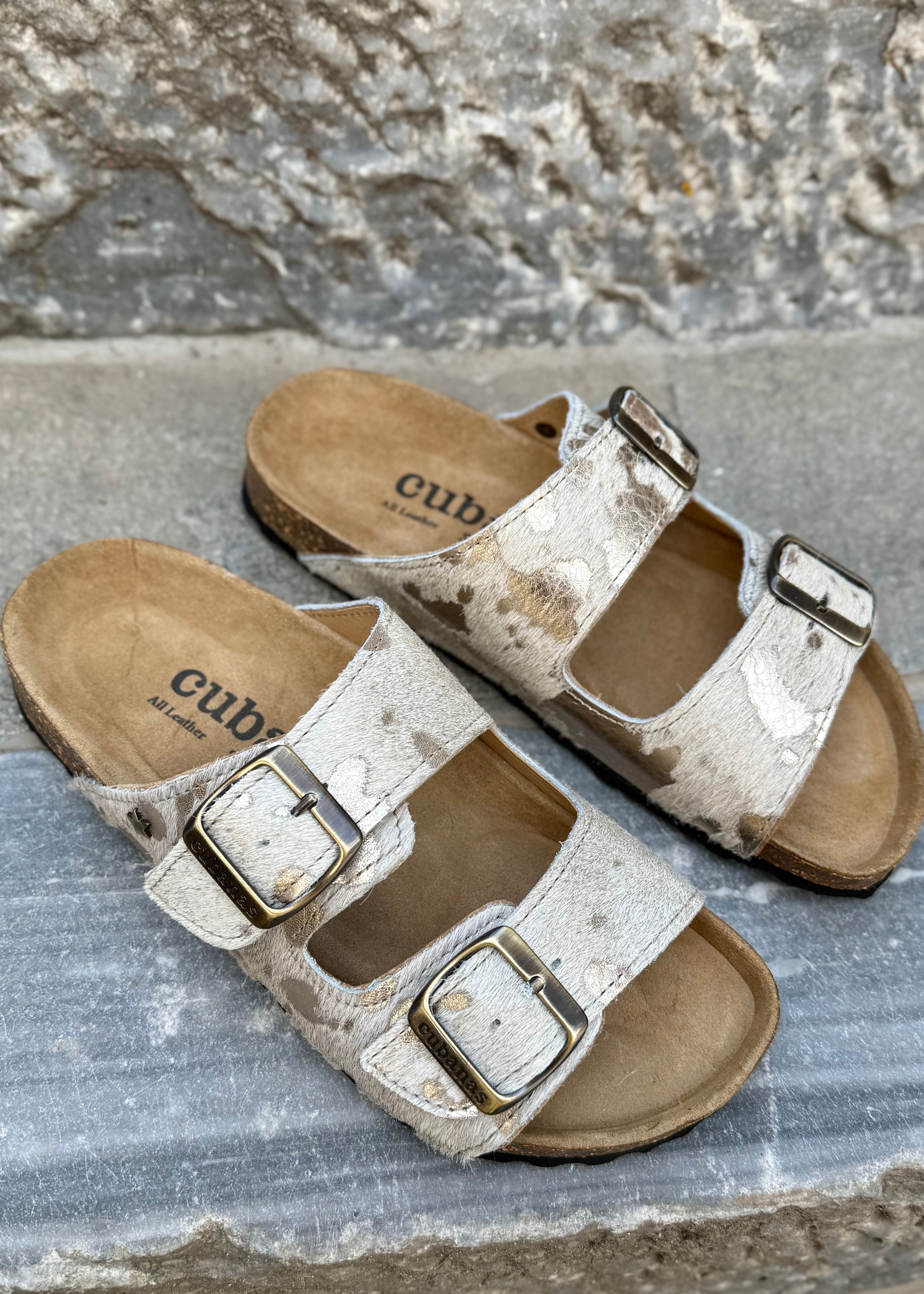 Sandales Cubanas Amalia White gold Cubanas