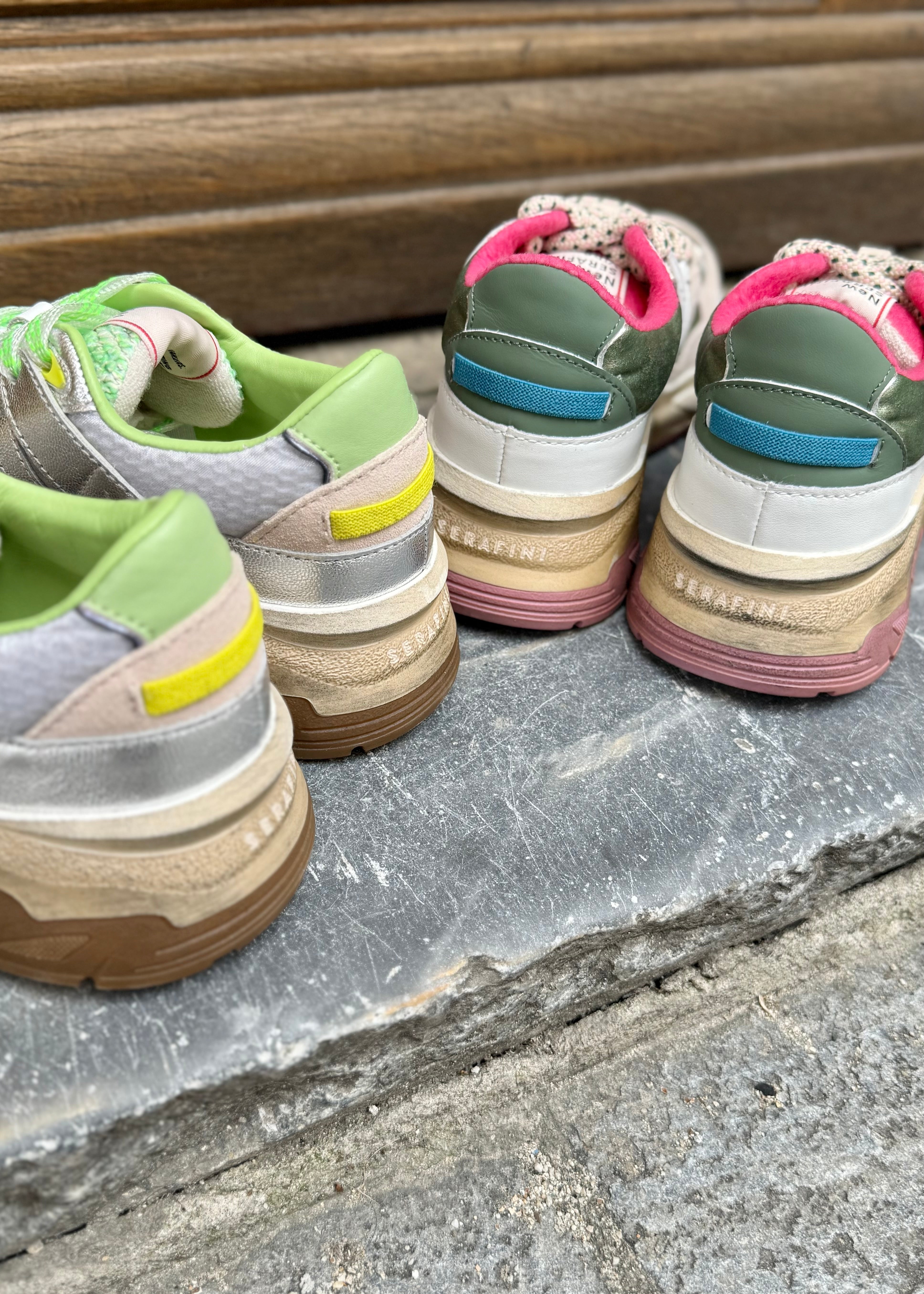 Baskets Serafini Vibe Green/Beige Serafini