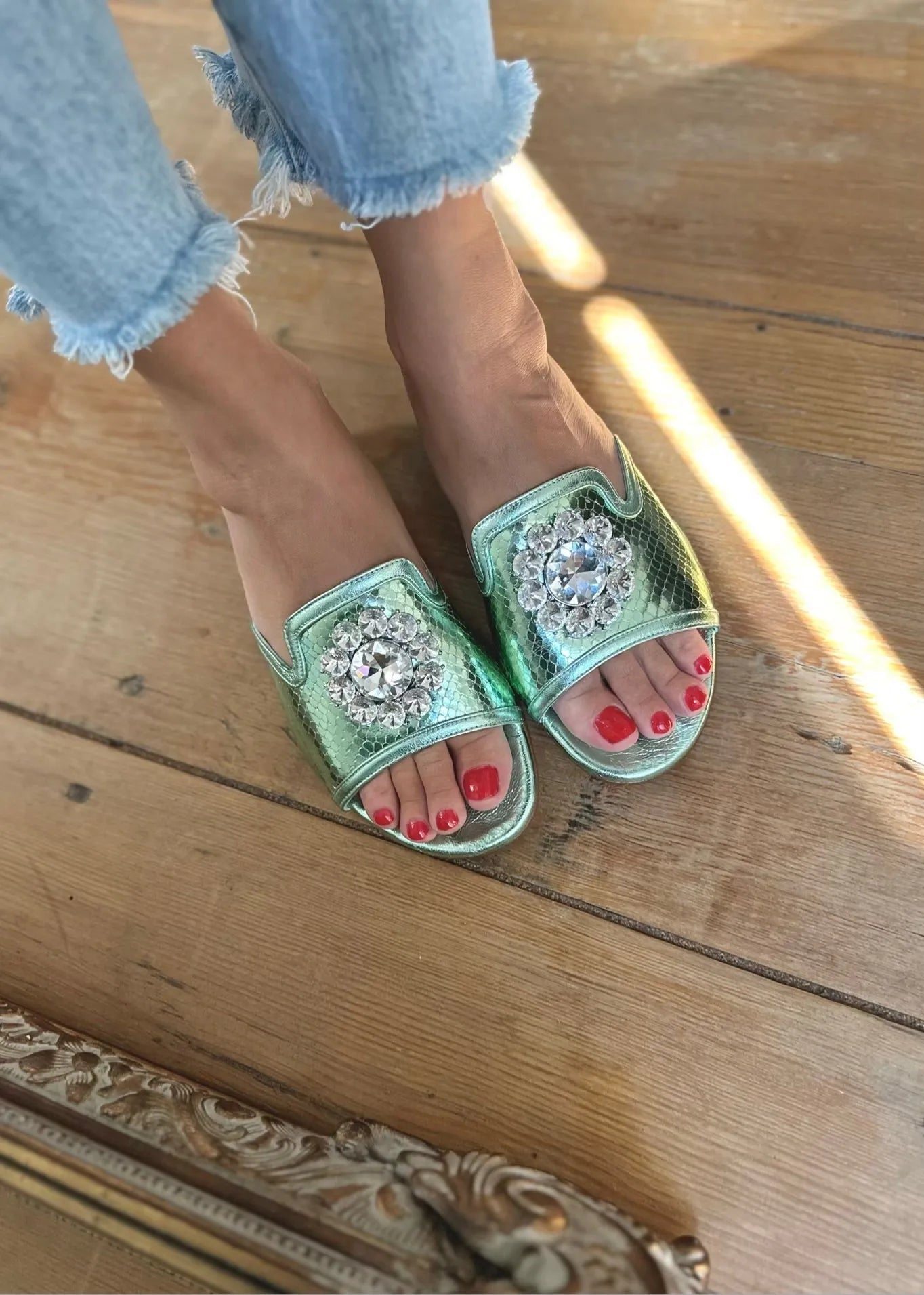 Sandales Toral Xanat métal Aqua