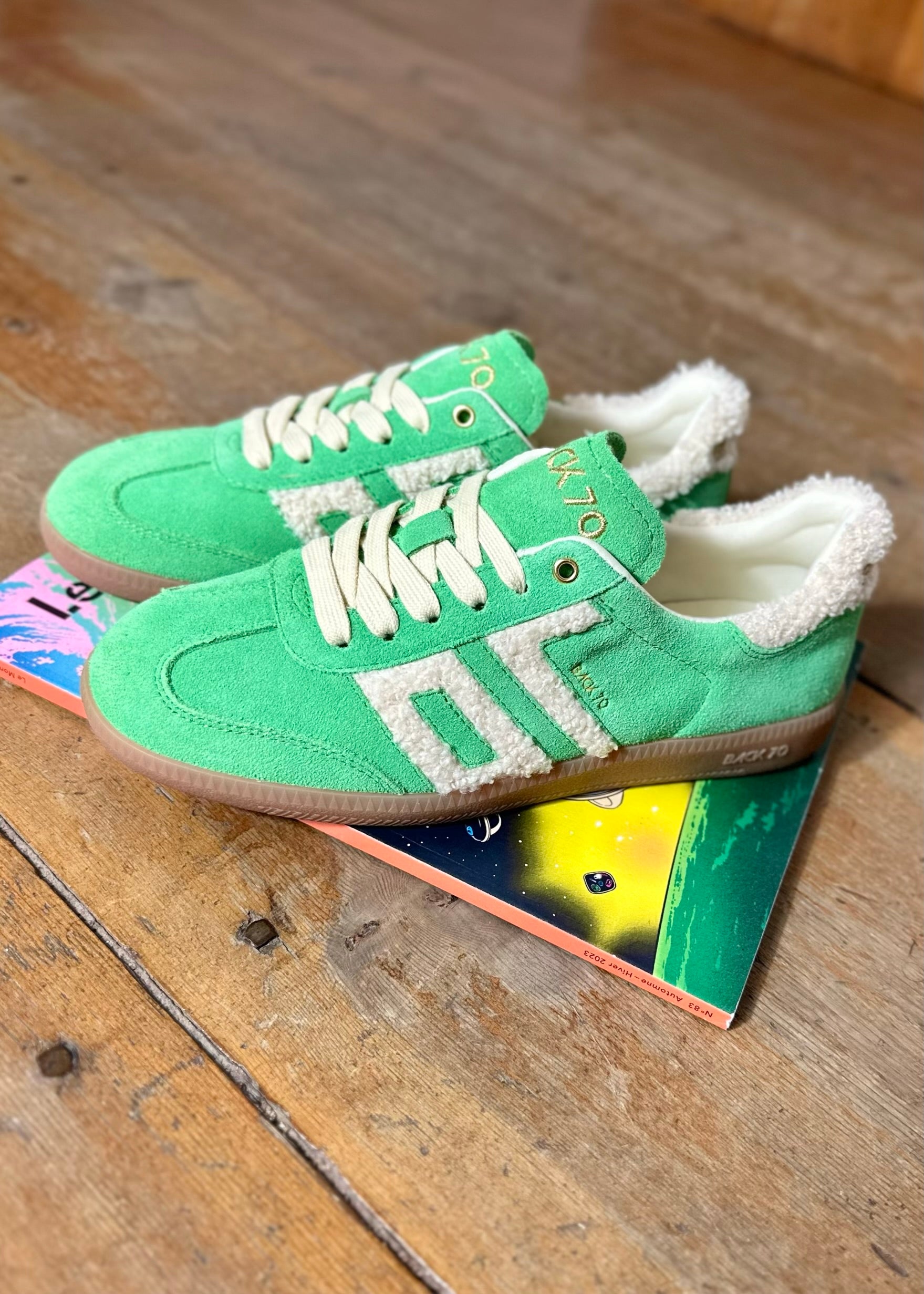 Baskets Back70 Cloud Fur/Suède Menta - L'adresse Corte